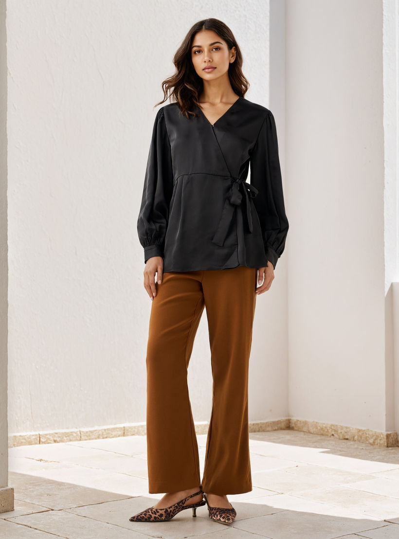 بنطلون واسع بسحاب إغلاق-women-clothing-bottoms-trousers-image-4