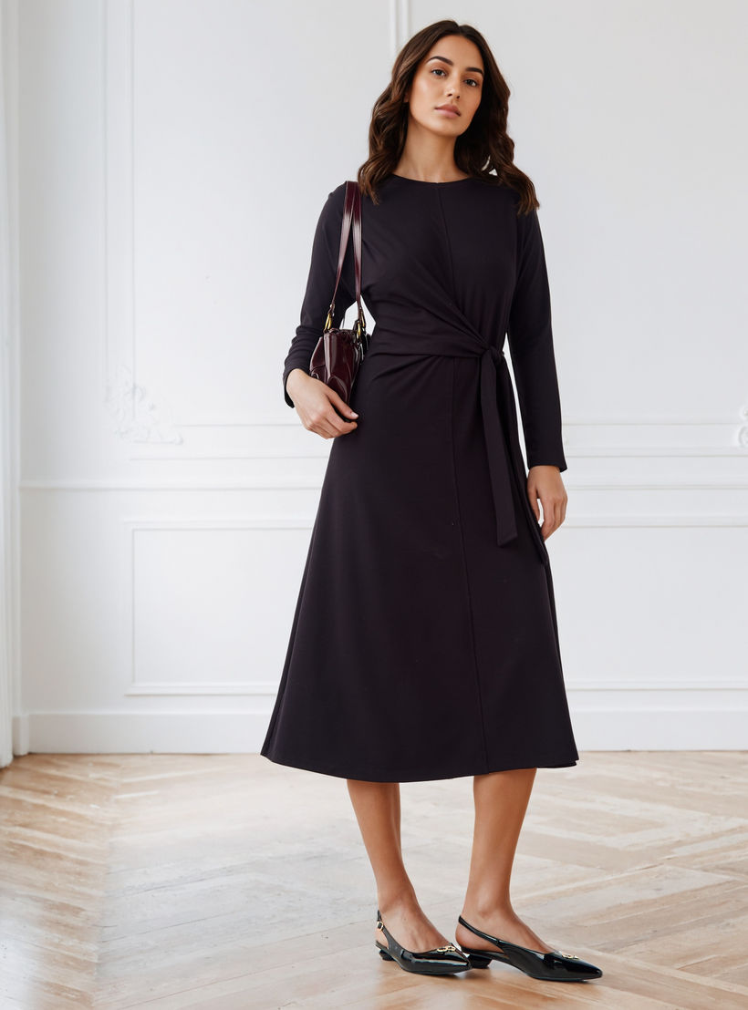 فستان بكشكش وأربطة-women-clothing-dresses-image-5