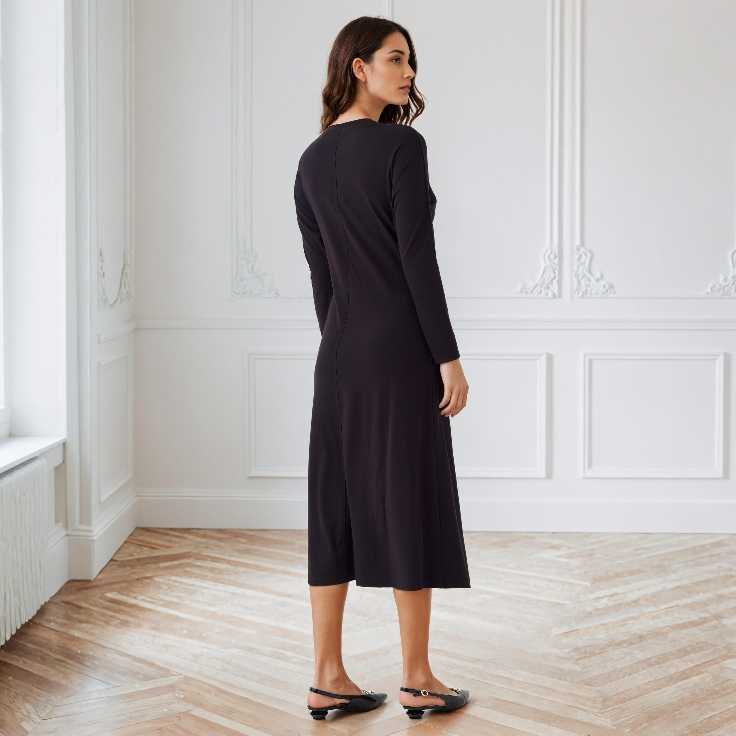 فستان بكشكش وأربطة-women-clothing-dresses-image-3