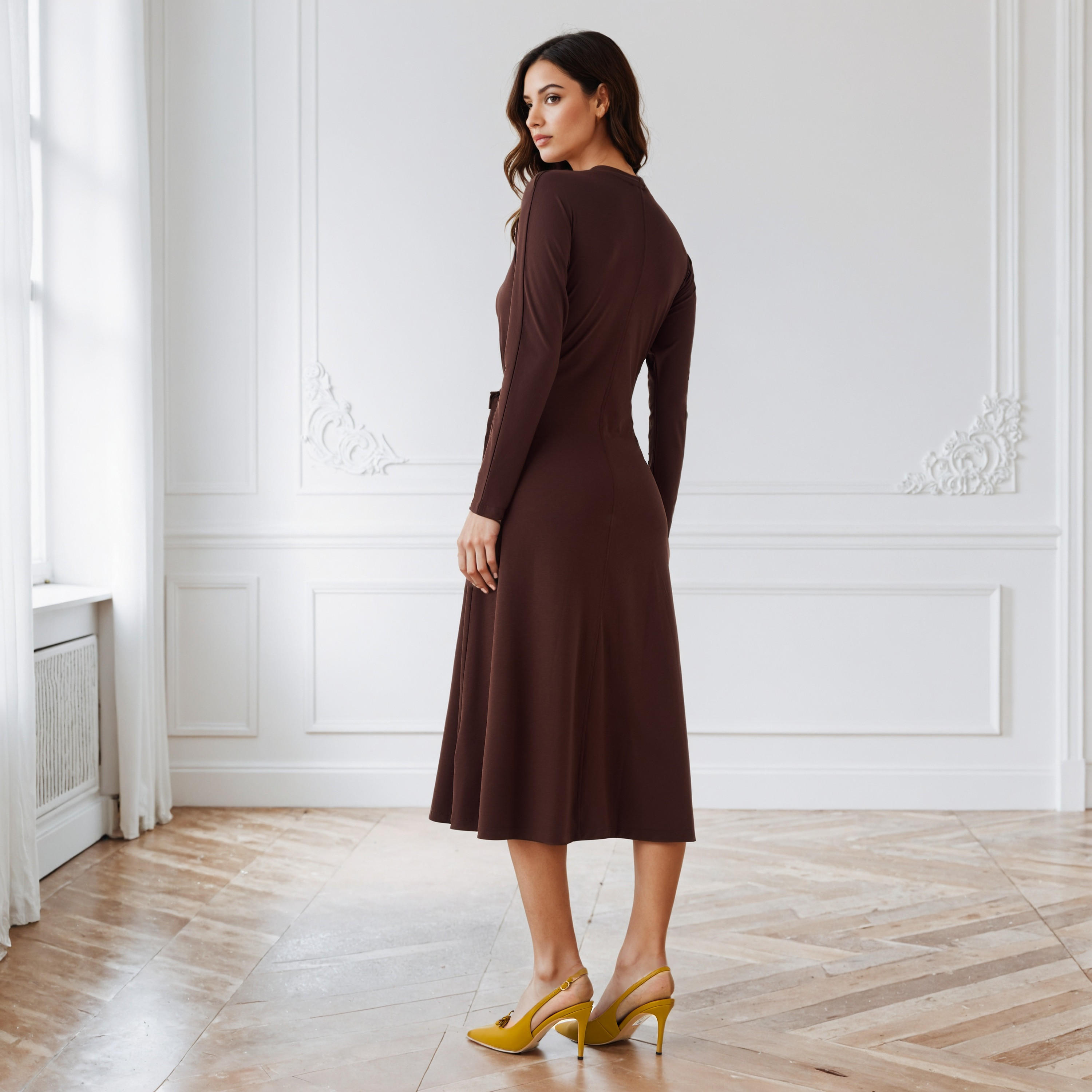 Draped Dress with Tie-Ups-women-clothing-dresses-image-3