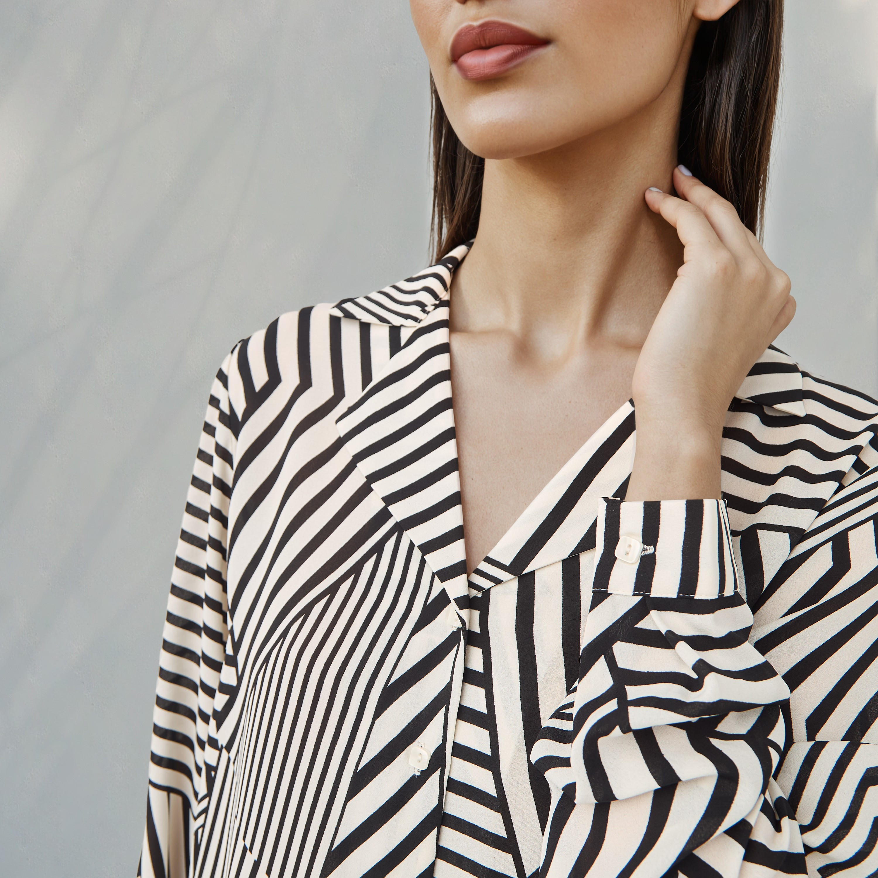 Printed Notch Collar Shirt-women-clothing-shirtsandblouses-shirts-image-5
