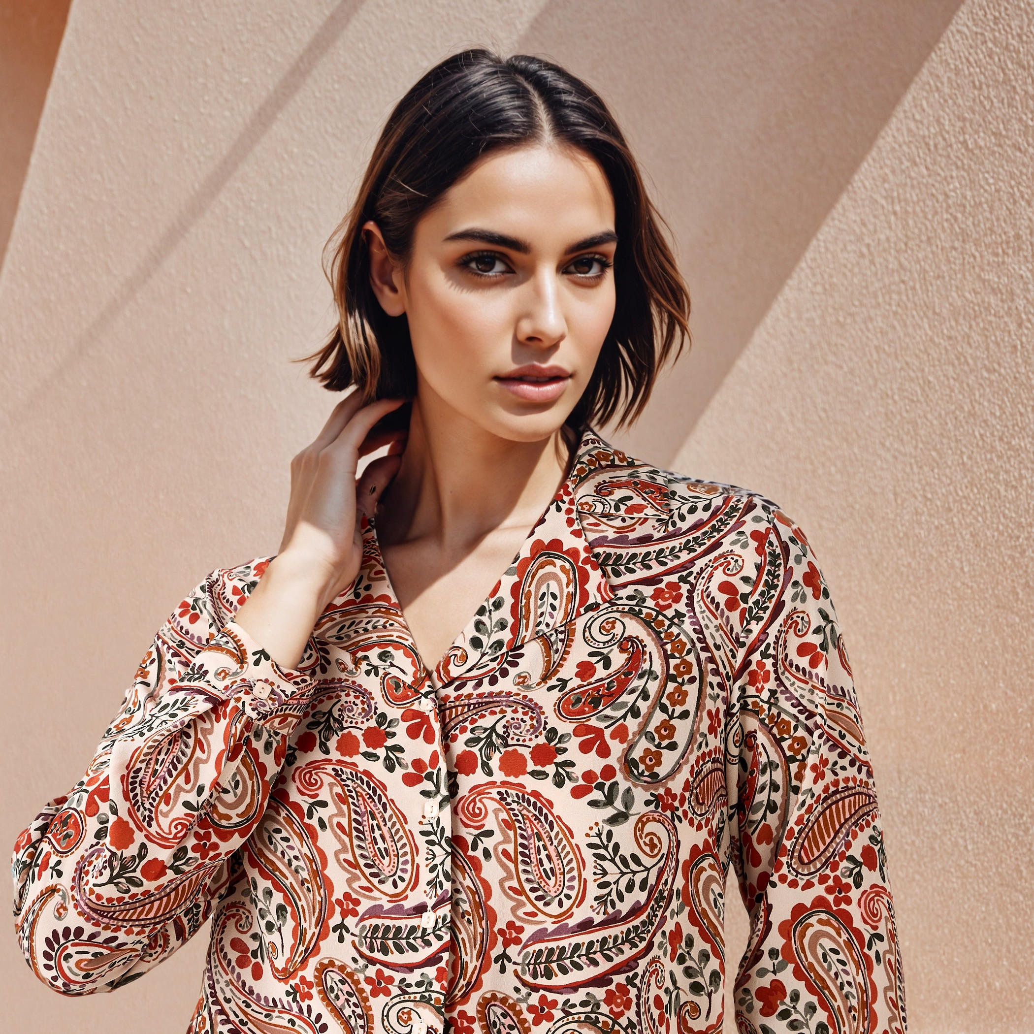 قميص بياقة مطوية وطبعات-women-clothing-shirtsandblouses-shirts-image-4