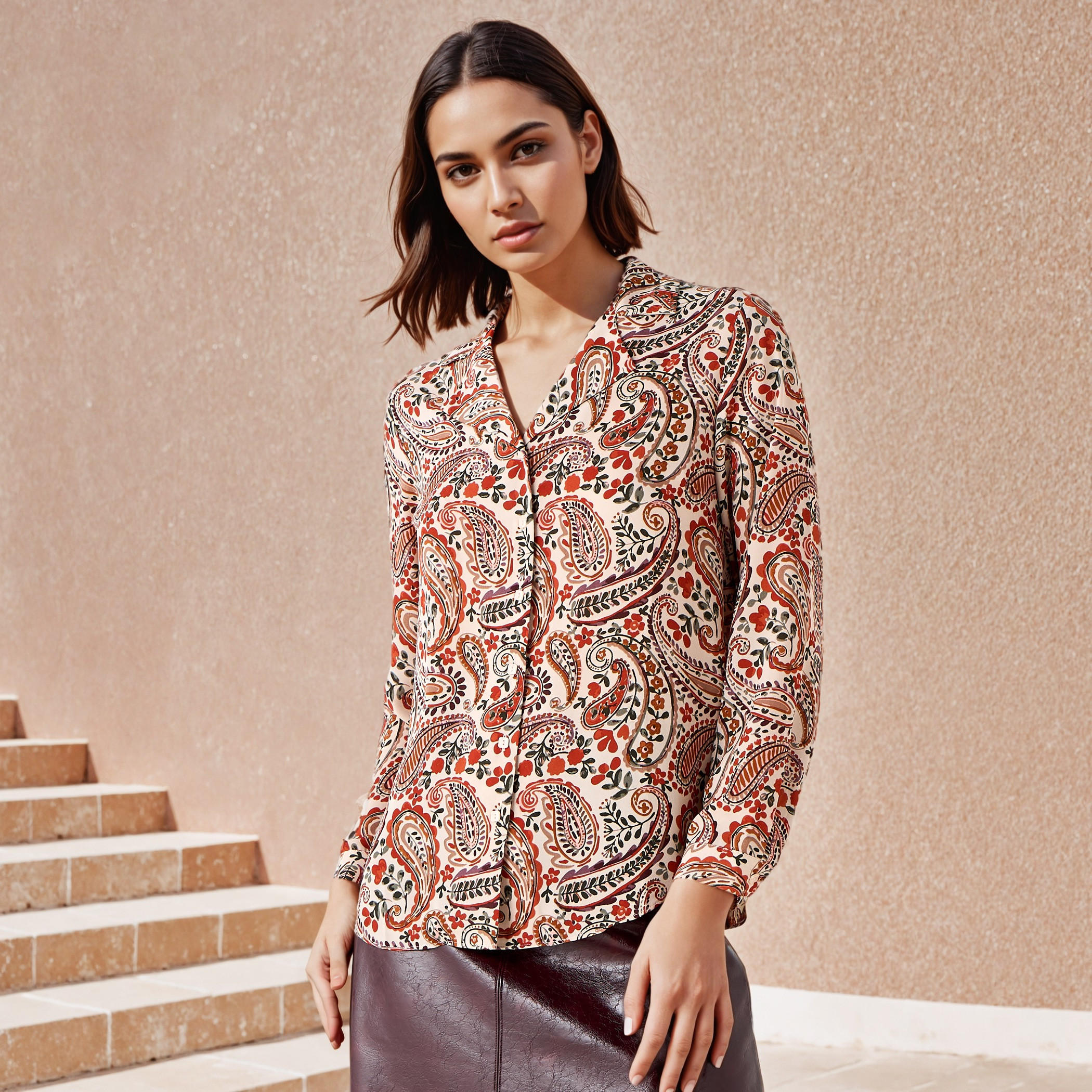 Printed Notch Collar Shirt-women-clothing-shirtsandblouses-shirts-image-6