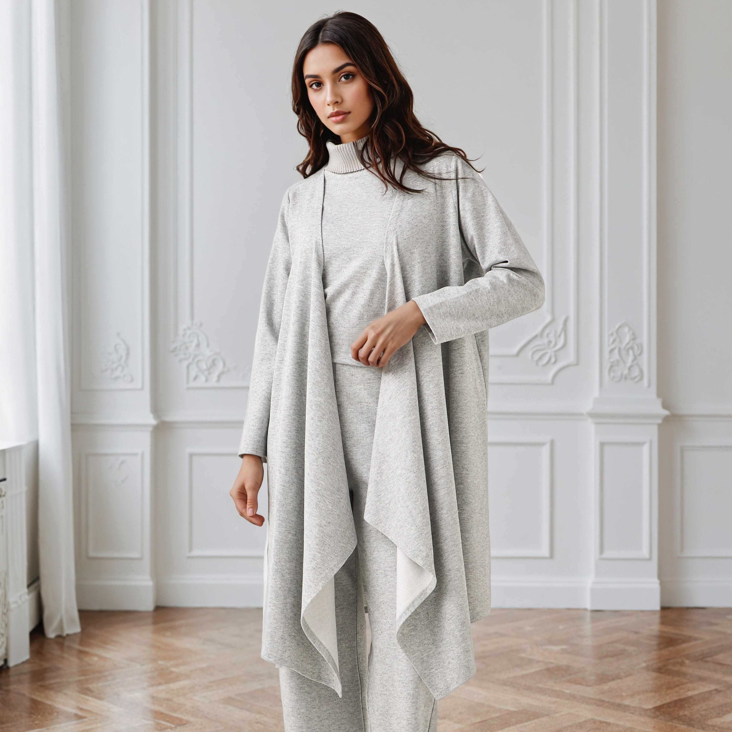 Relaxed Fit Longline Asymmetric Cardigan-women-winterwear-cardigansandjumpers-cardigans-image-1