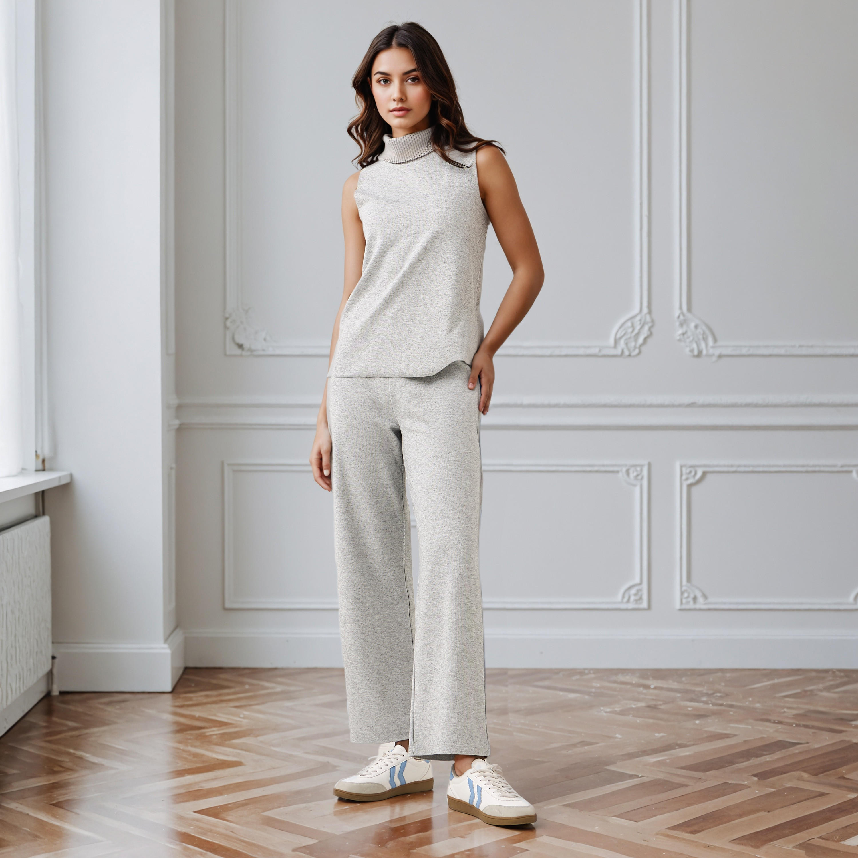 بنطلون بقصّة مريحة وخصر مطاطي-women-clothing-bottoms-trousers-image-2
