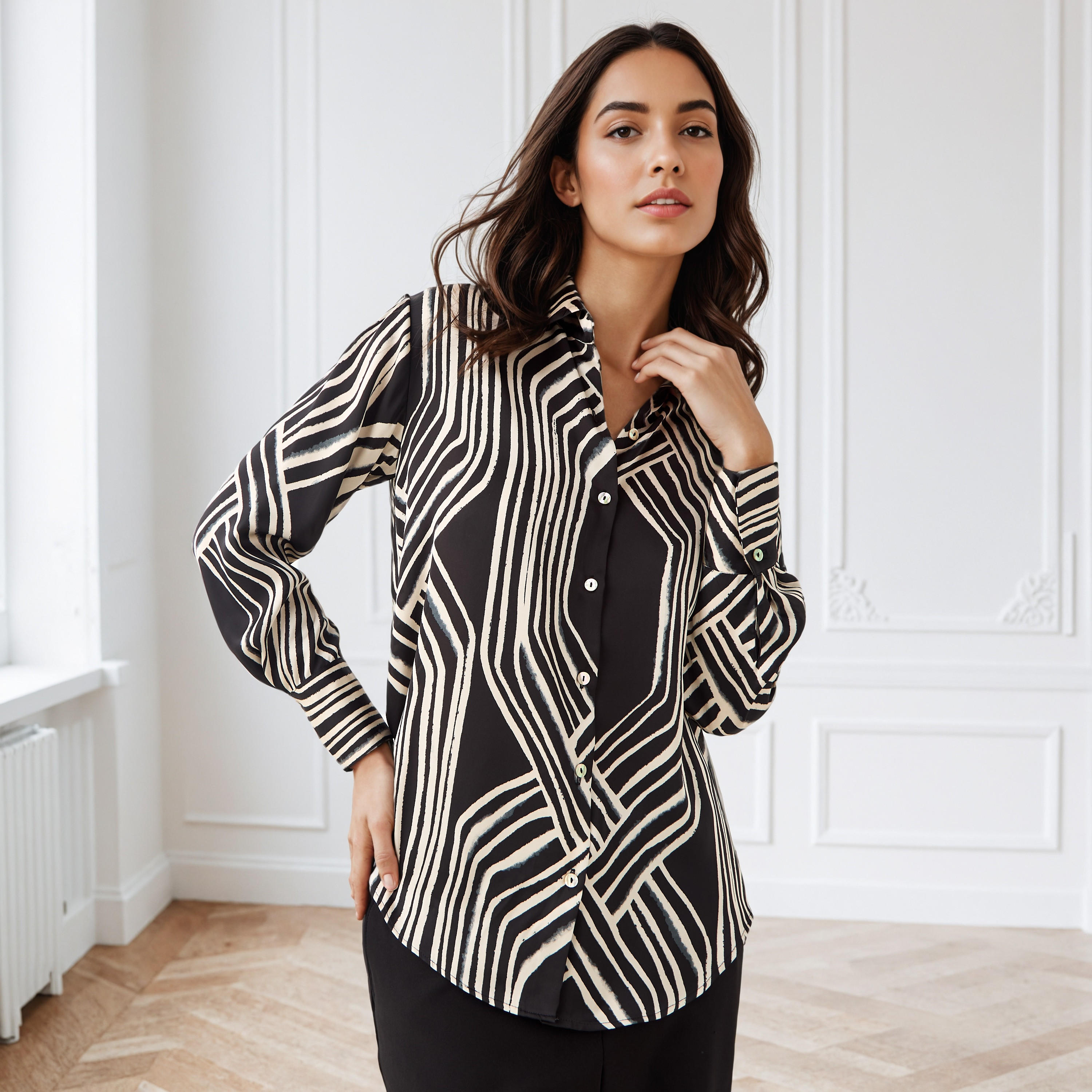 قميص ستان بقصة عادية وطبعات-women-clothing-shirtsandblouses-shirts-image-6