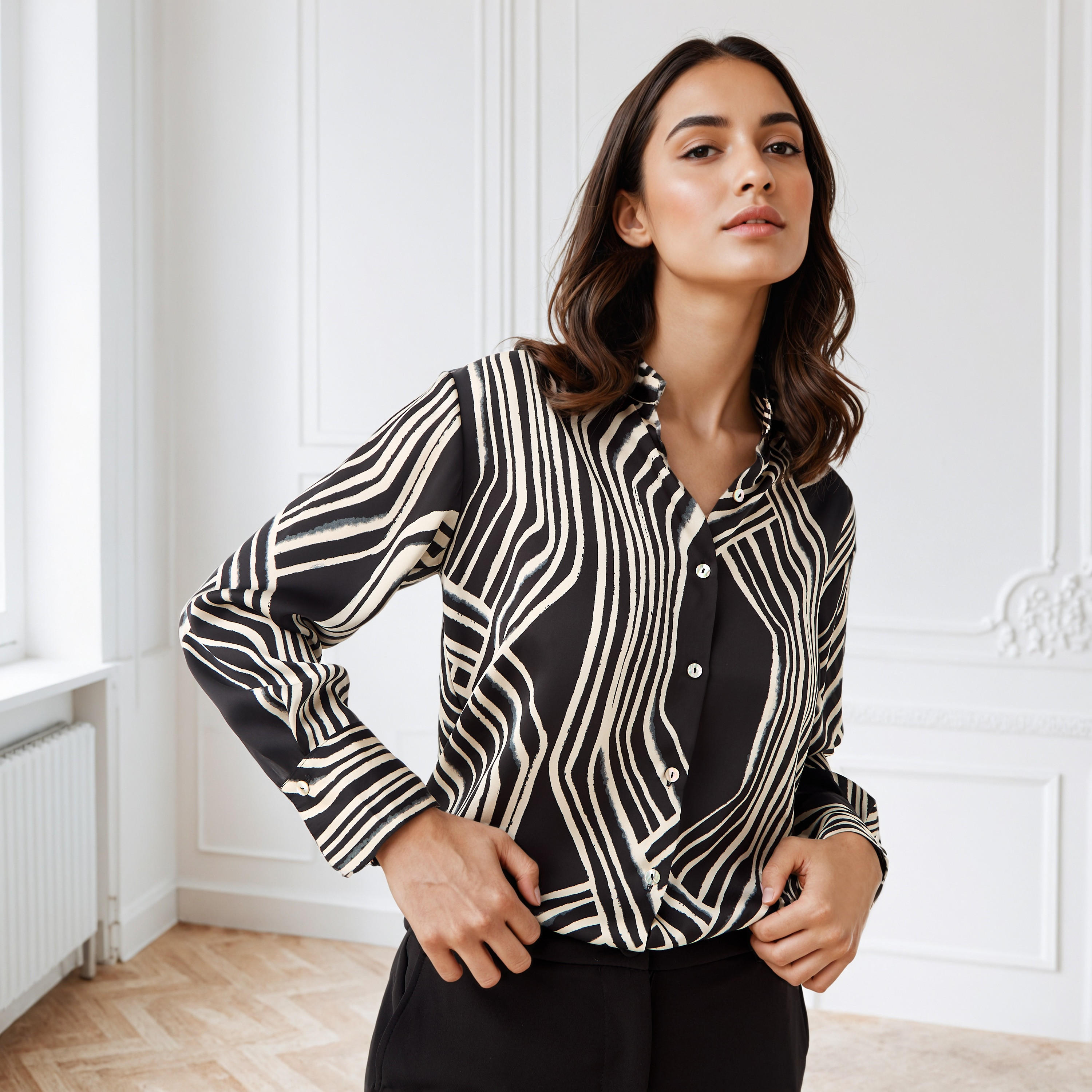 قميص ستان بقصة عادية وطبعات-women-clothing-shirtsandblouses-shirts-image-4