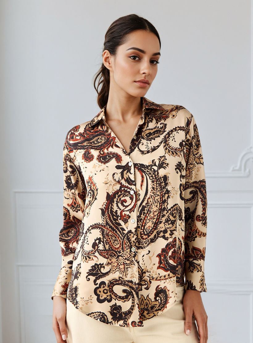 Paisley Print Collared Satin Shirt-women-clothing-shirtsandblouses-shirts-image-6