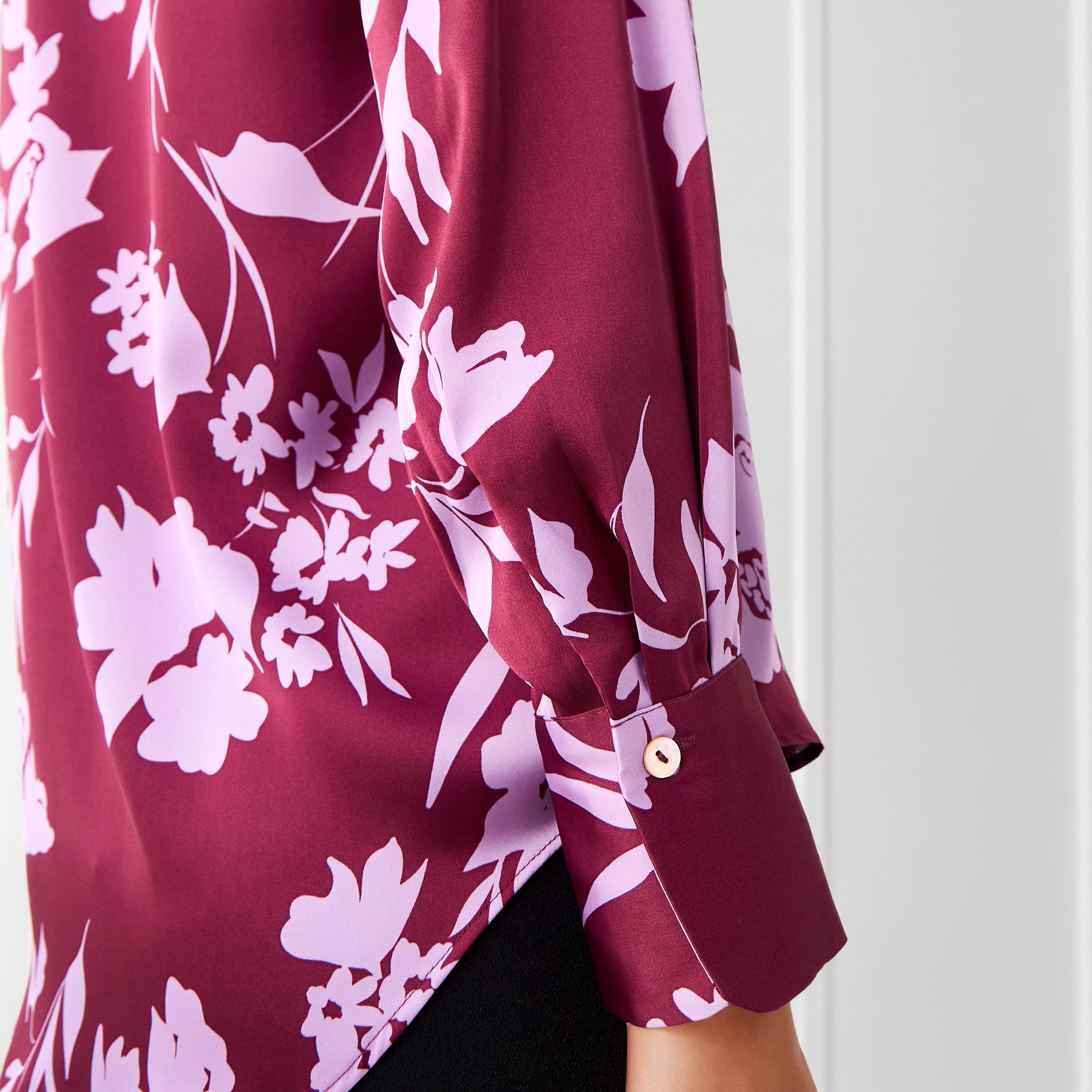 Floral Print Collared Satin Shirt-women-clothing-shirtsandblouses-shirts-image-5