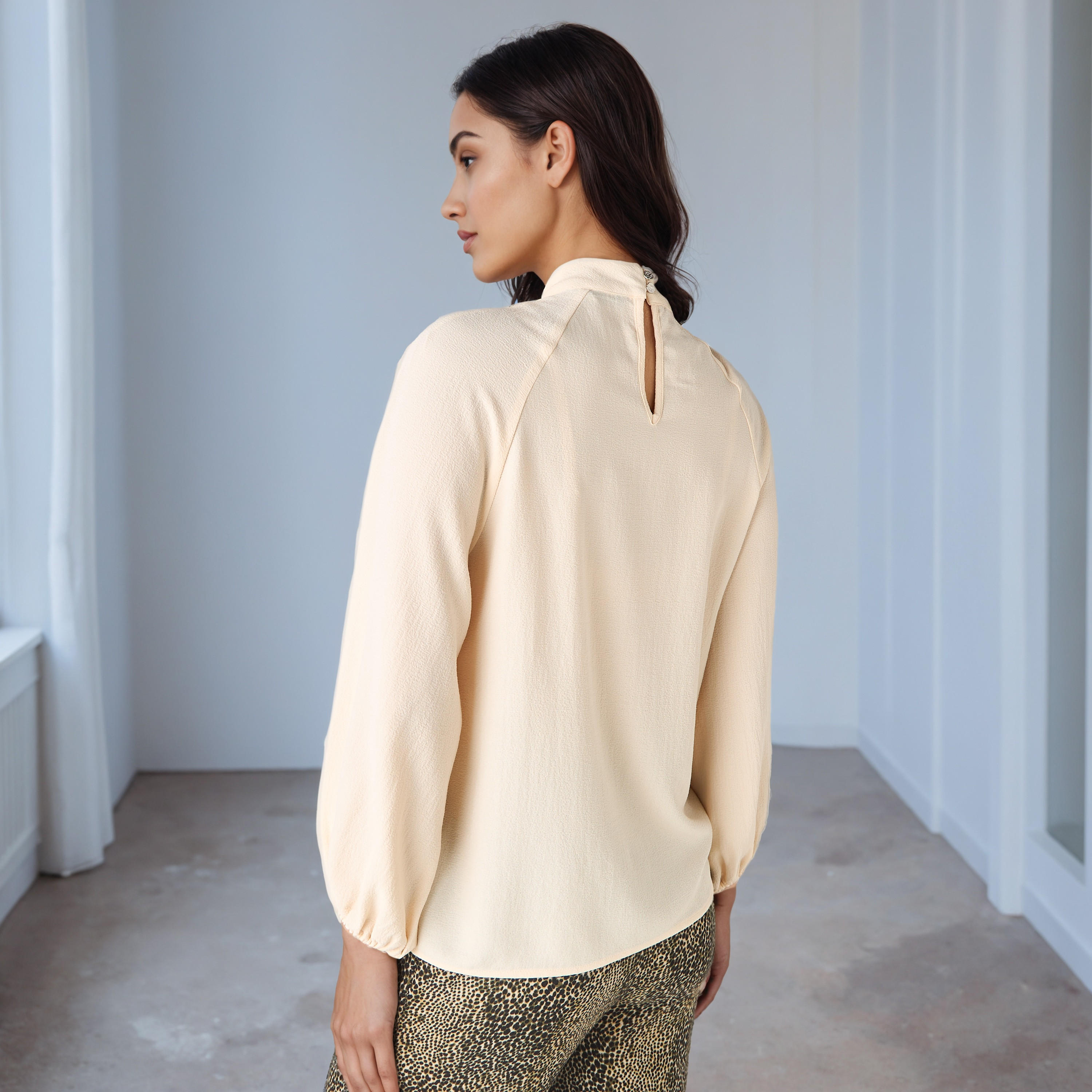 Ruffle Accent Top with Keyhole Neck-women-clothing-shirtsandblouses-blouses-image-4