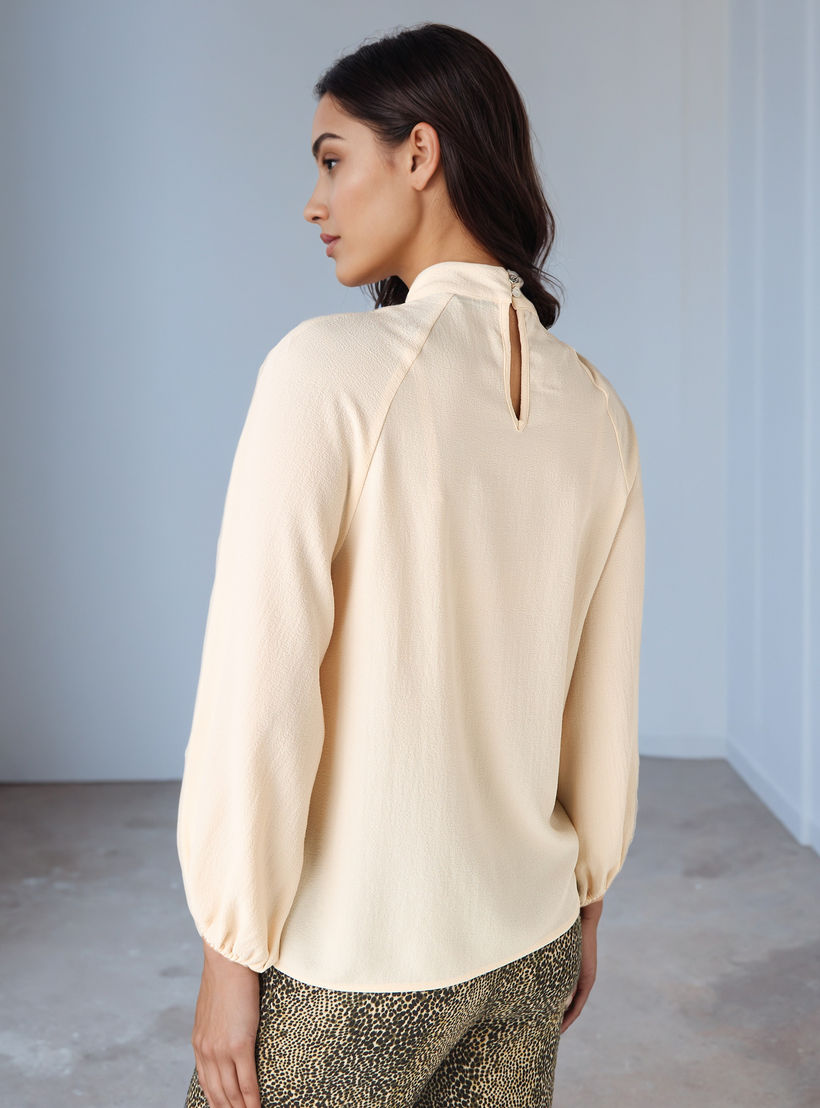 Ruffle Accent Top with Keyhole Neck-women-clothing-shirtsandblouses-blouses-image-4