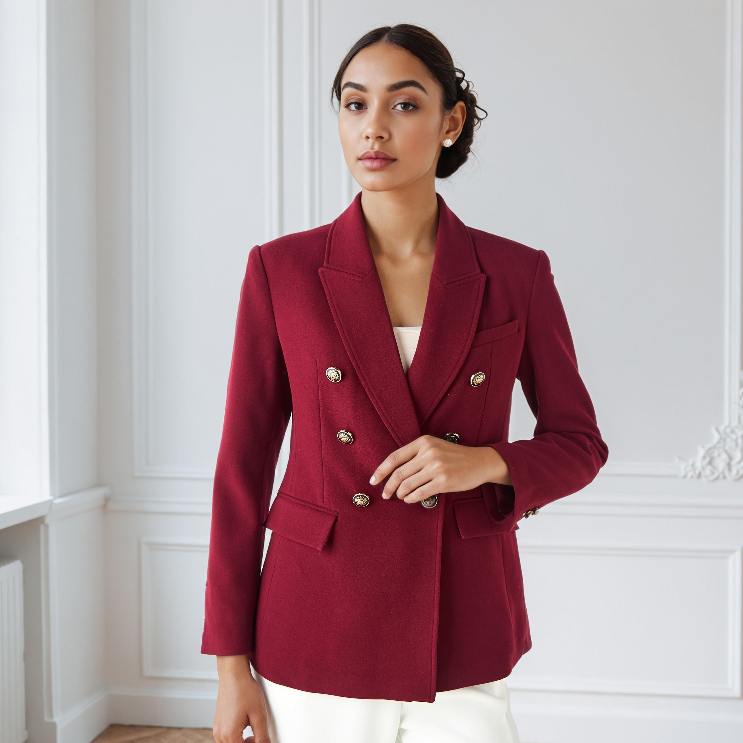 جاكيت بليزر بقصّة عادية وبياقة طويلة مدببة-women-clothing-coatsandjackets-blazers-image-1