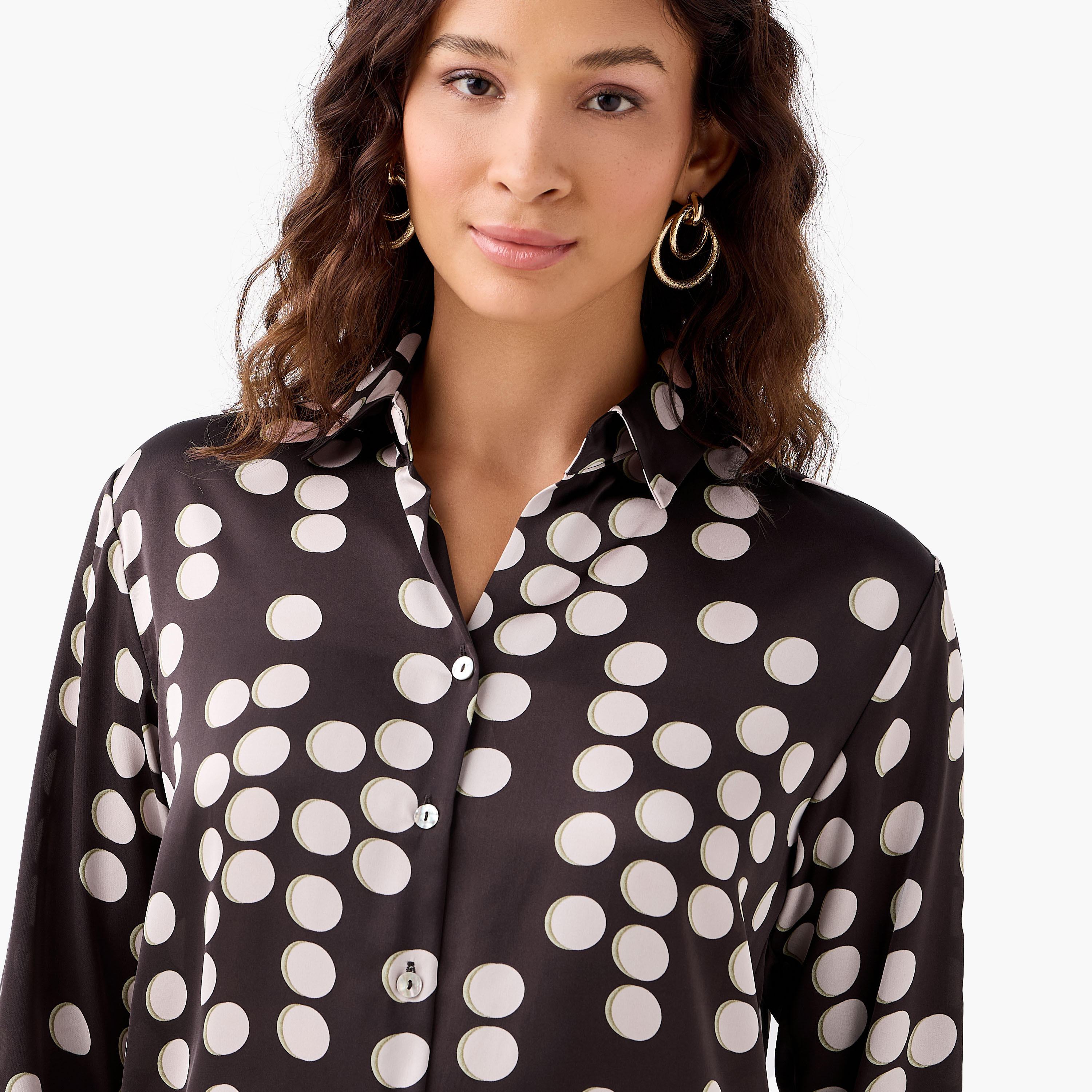 Regular Fit Satin Shirt with Collar-women-clothing-shirtsandblouses-shirts-image-6