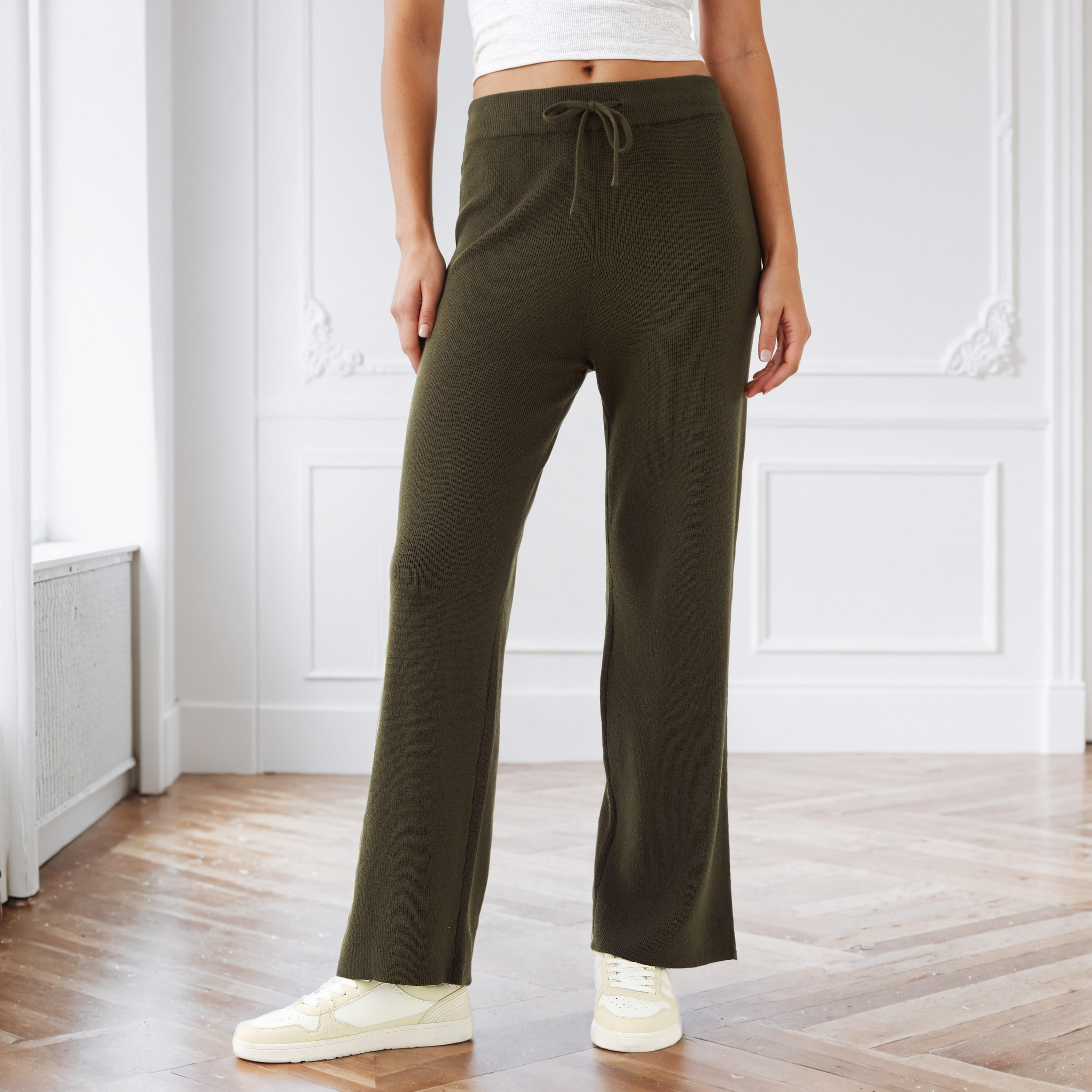 Textured Relaxed Fit Flexi Waist Track Pants-women-clothing-bottoms-joggers-image-1