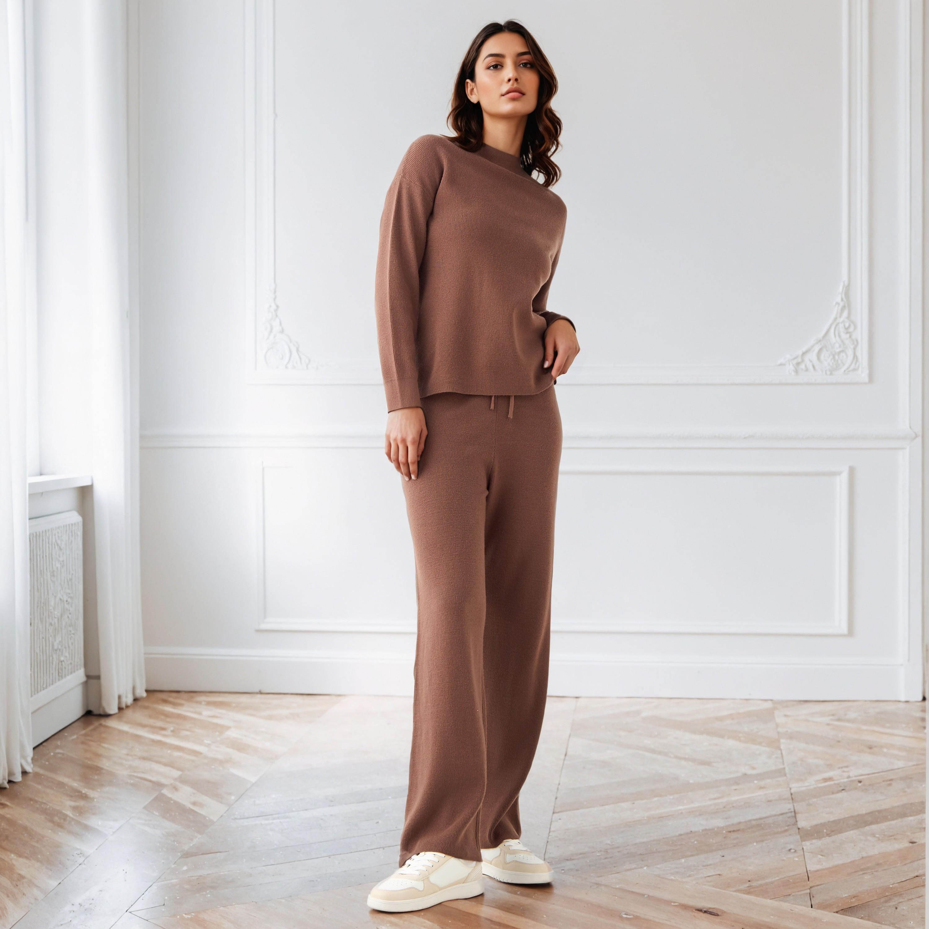 كنزة بقصّة مريحة وياقة عالية-women-clothing-cardigansandjumpers-jumpers-image-2