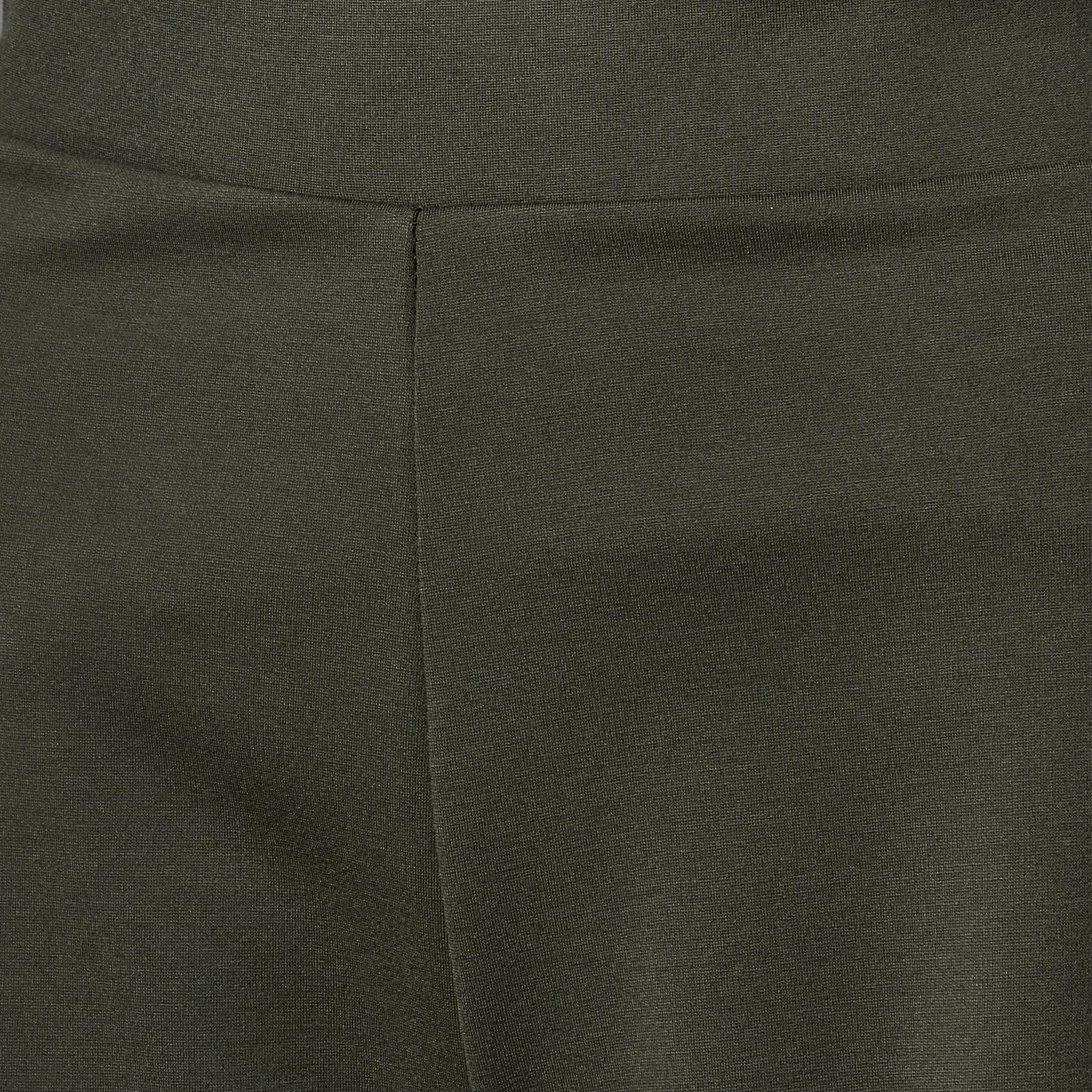 بنطلون بونتي طول كامل بقصة بونتي بخصر متوسط وخصر مطاطي-women-clothing-bottoms-trousers-image-2