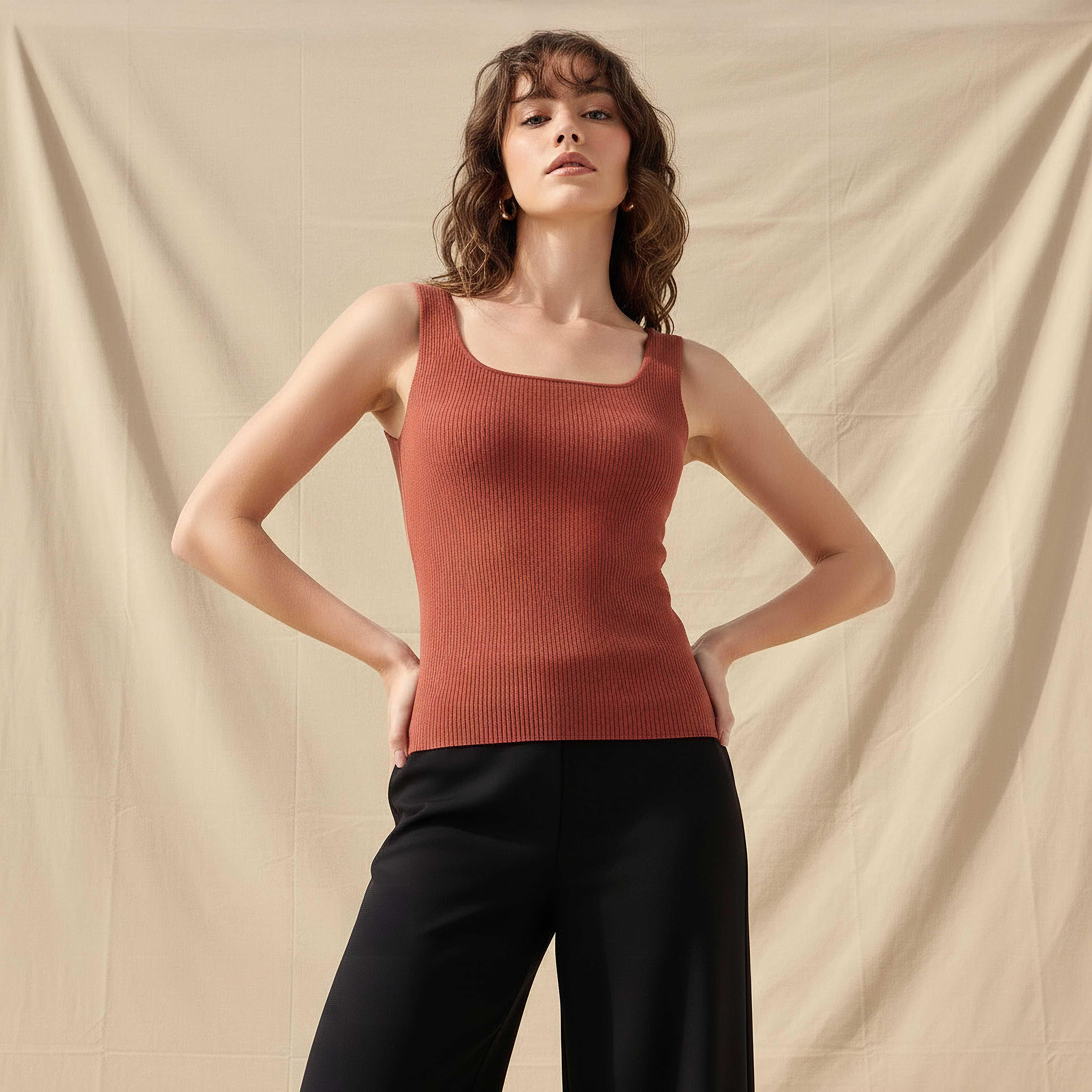 بلوزة تانك بقصة ضيقة وحمالات عريضة-women-clothing-shirtsandblouses-blouses-image-7