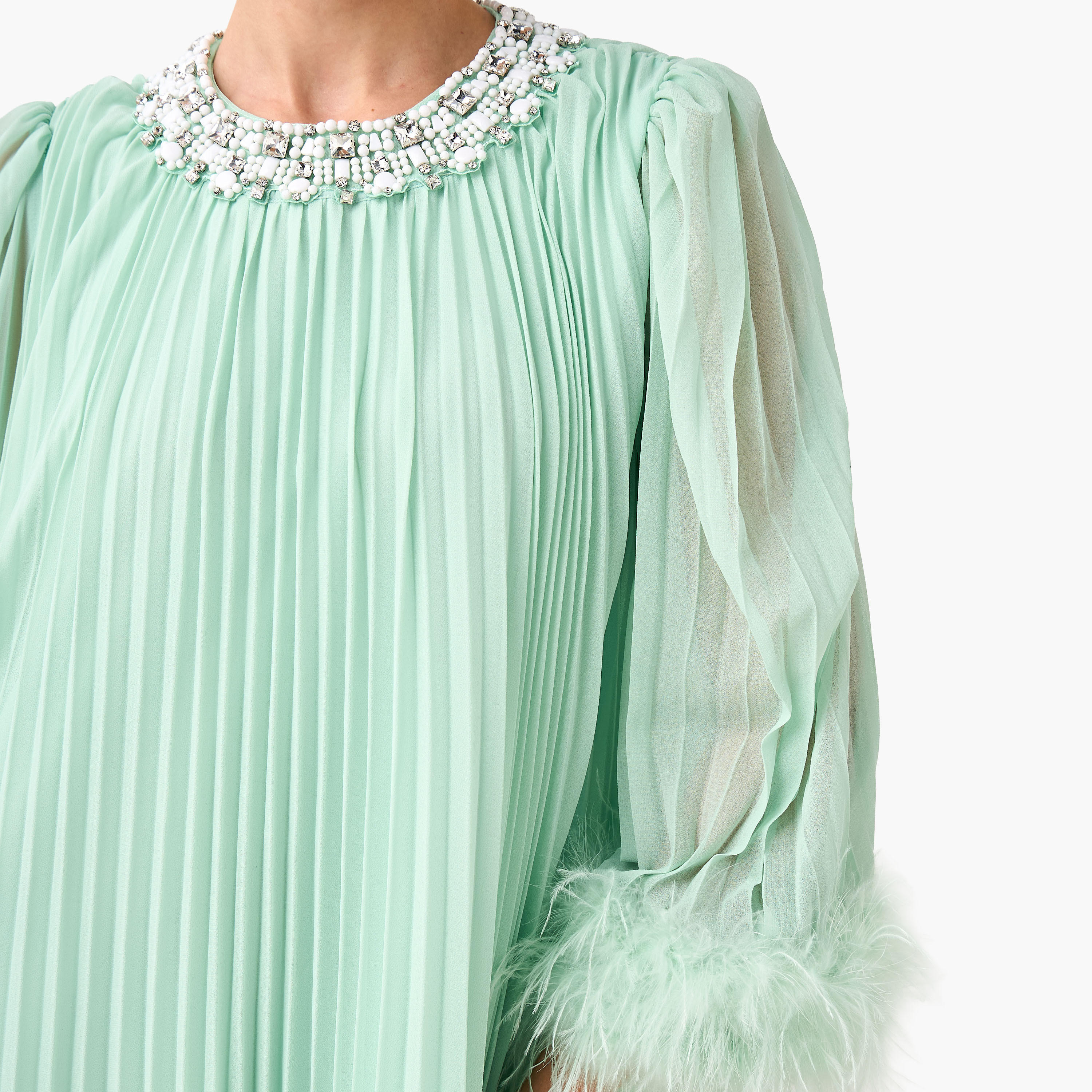 فستان مزين بزخارف فرو قطن للنساء-women-clothing-dresses-image-2
