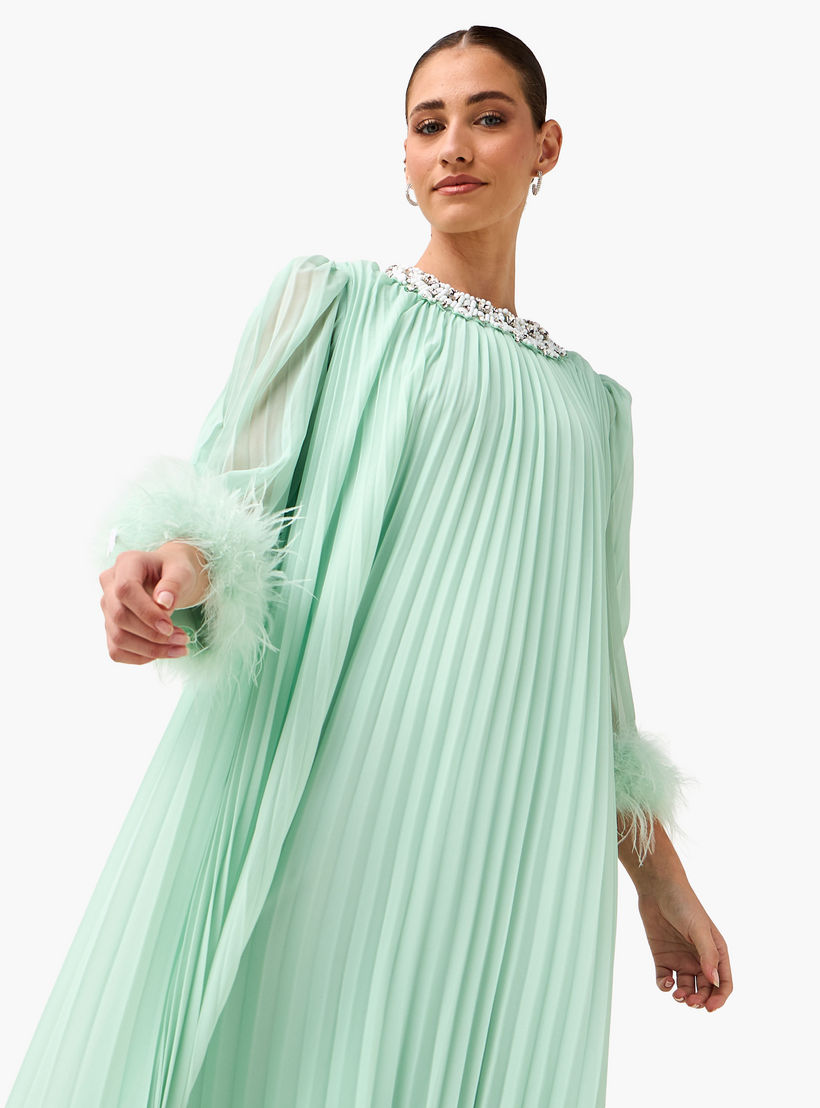 فستان مزين بزخارف فرو قطن للنساء-women-clothing-dresses-image-8