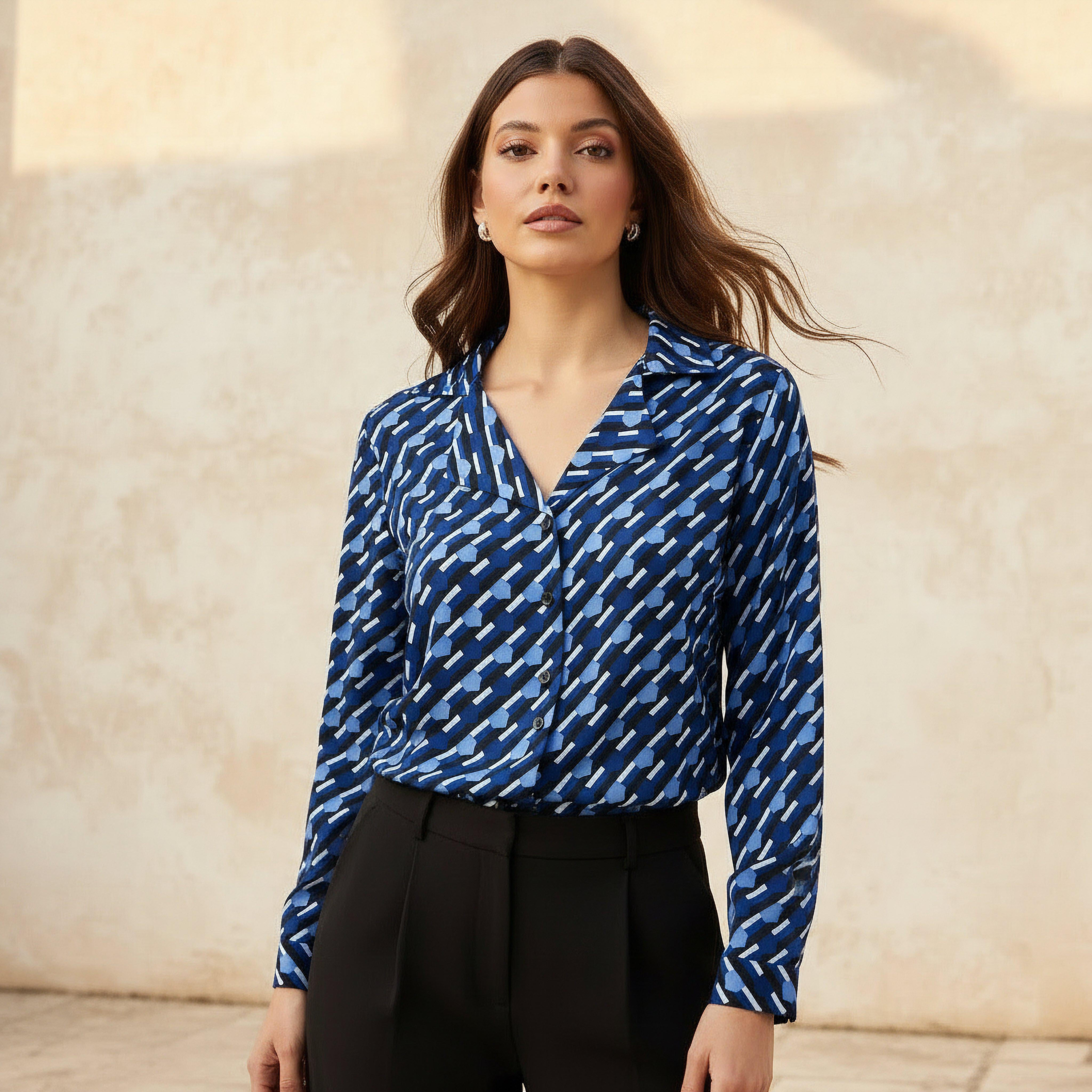 Shirt with Notch Collar-women-clothing-shirtsandblouses-shirts-image-2