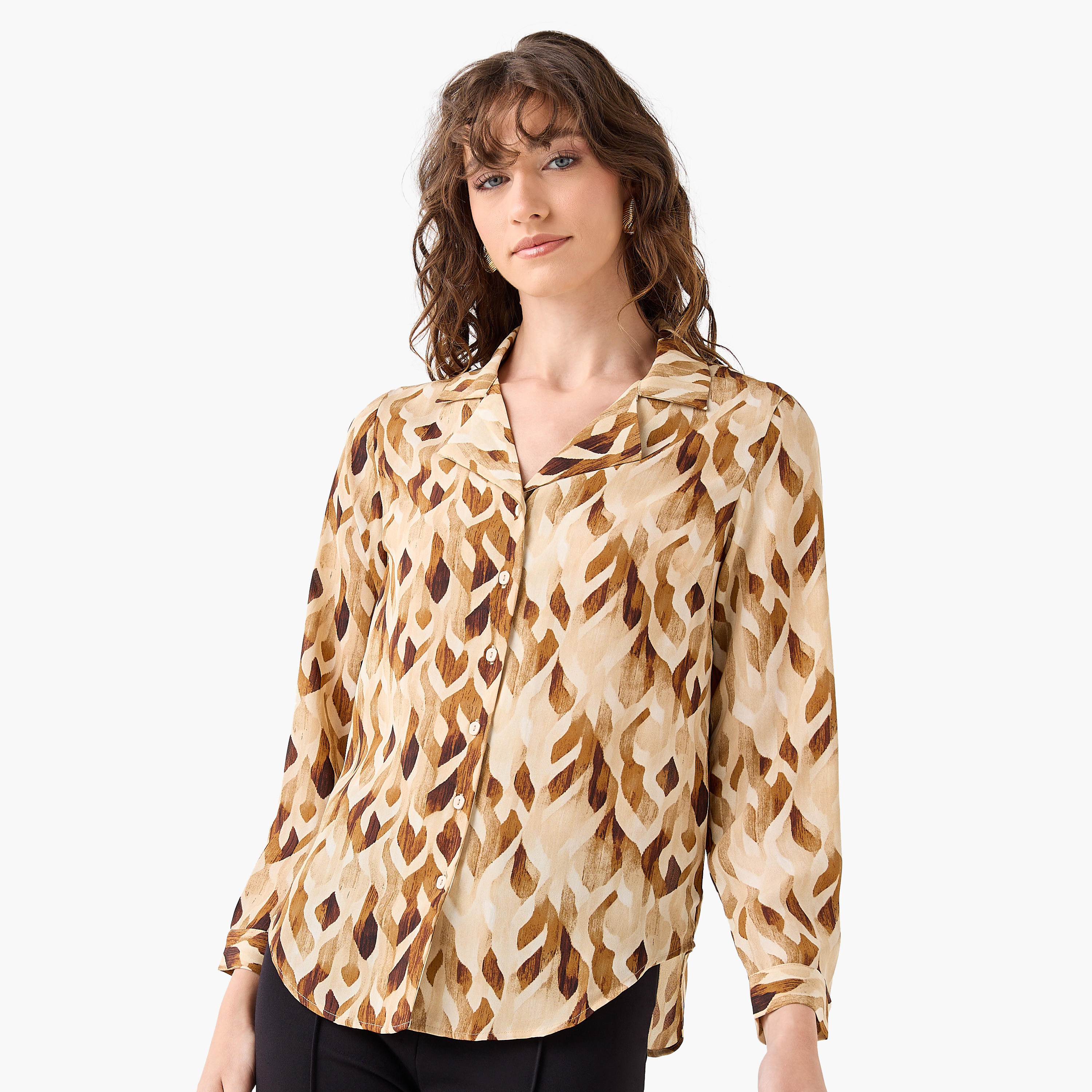 Shirt with Notch Collar-women-clothing-shirtsandblouses-shirts-image-2