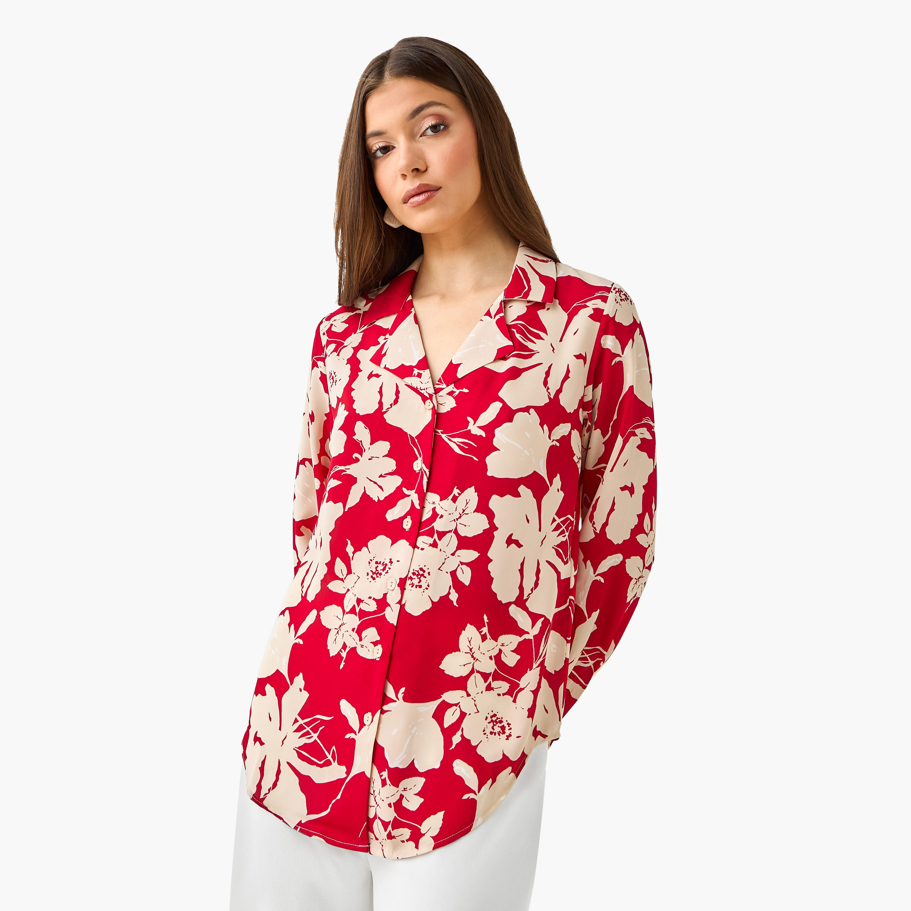 قميص بطبعات زهرية وياقة مطويّة-women-clothing-shirtsandblouses-shirts-image-3