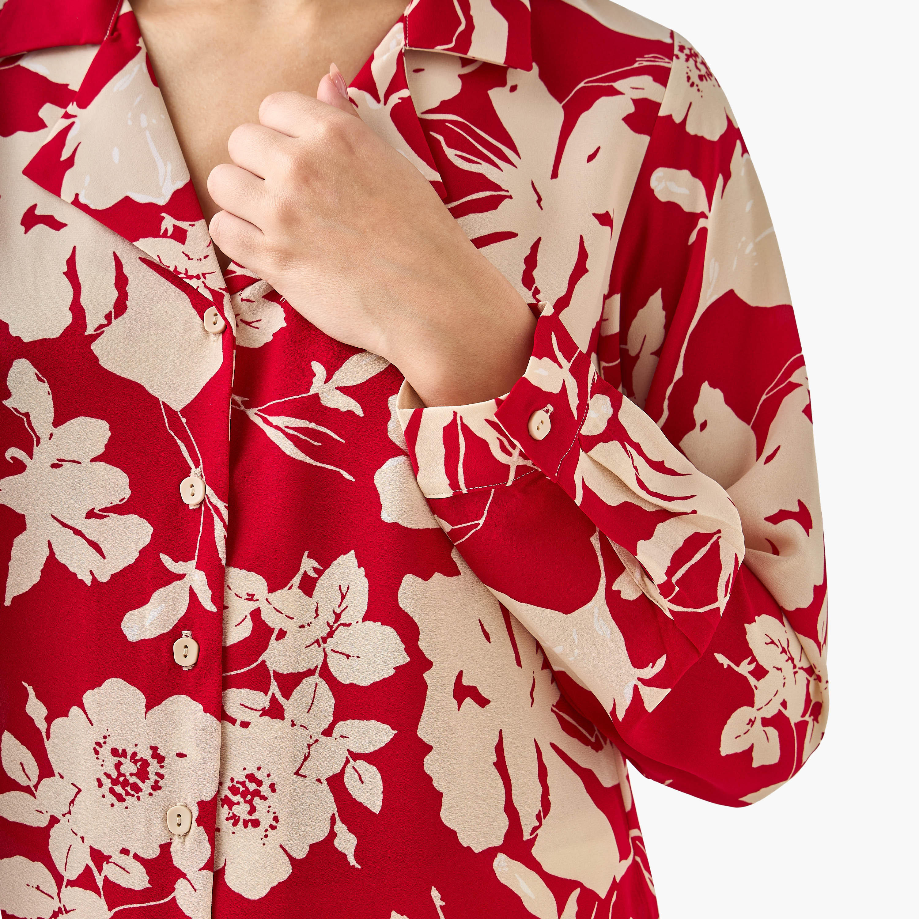 قميص بطبعات زهرية وياقة مطويّة-women-clothing-shirtsandblouses-shirts-image-6