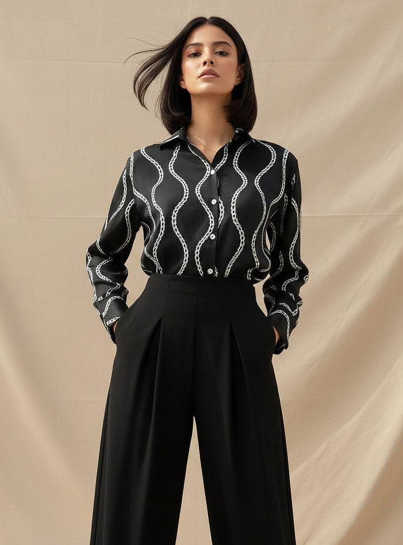 Printed Long Sleeves Shirt with Button Closure-women-clothing-shirtsandblouses-shirts-image-2