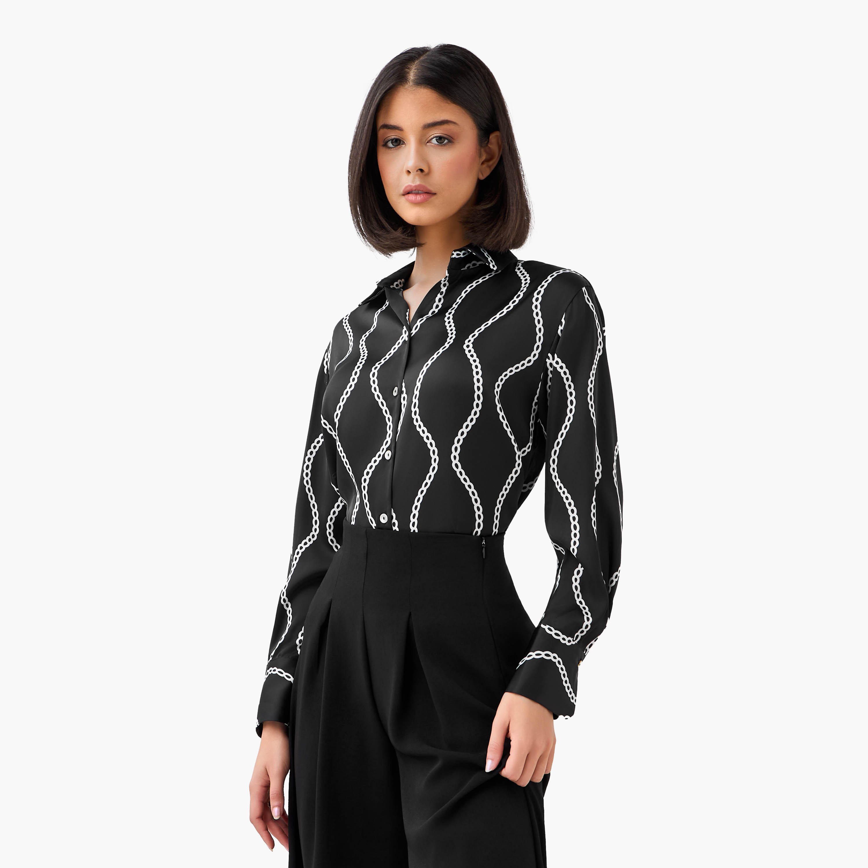 Printed Long Sleeves Shirt with Button Closure-women-clothing-shirtsandblouses-shirts-image-3