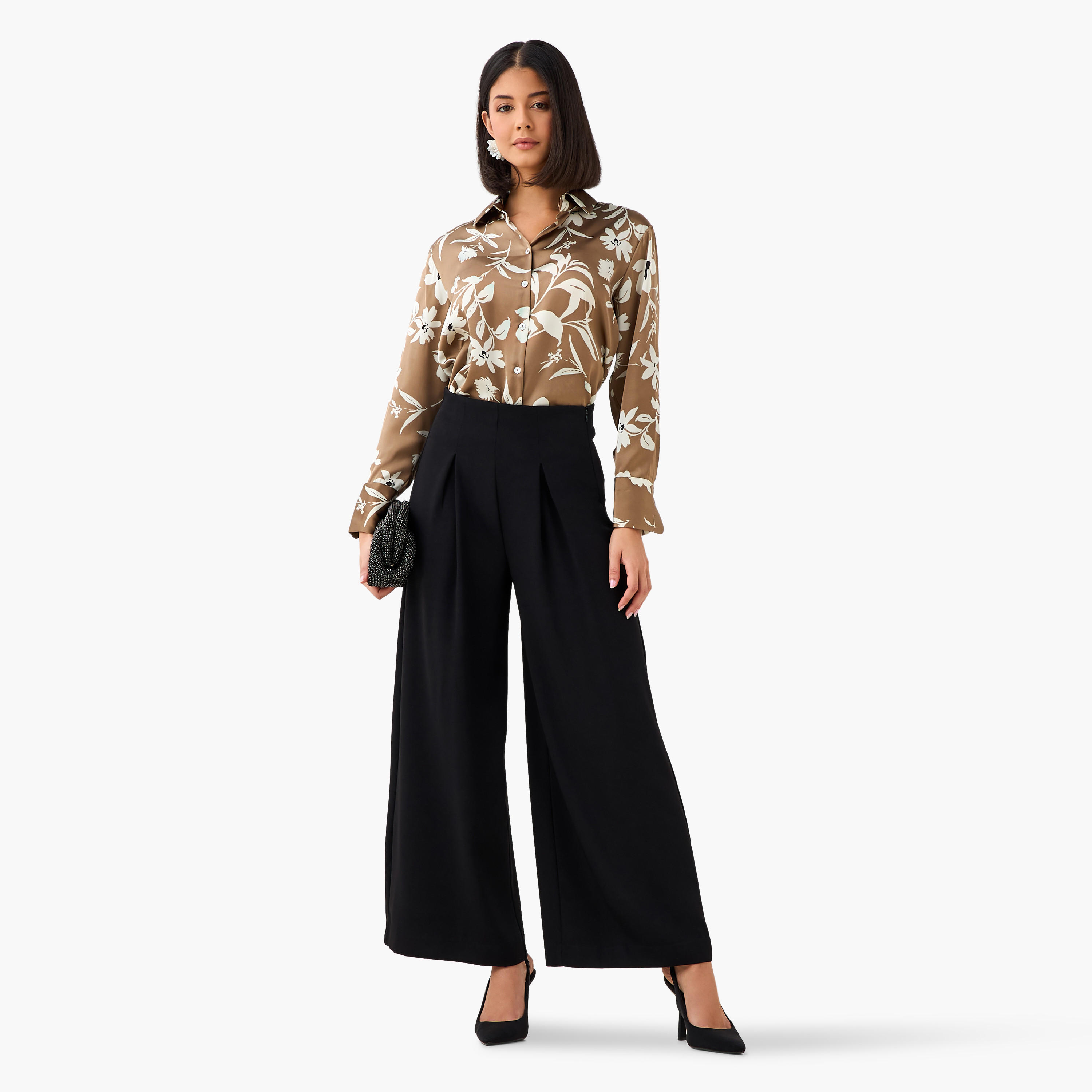 Floral Print Regular Fit Shirt with Collar-women-clothing-shirtsandblouses-shirts-image-4
