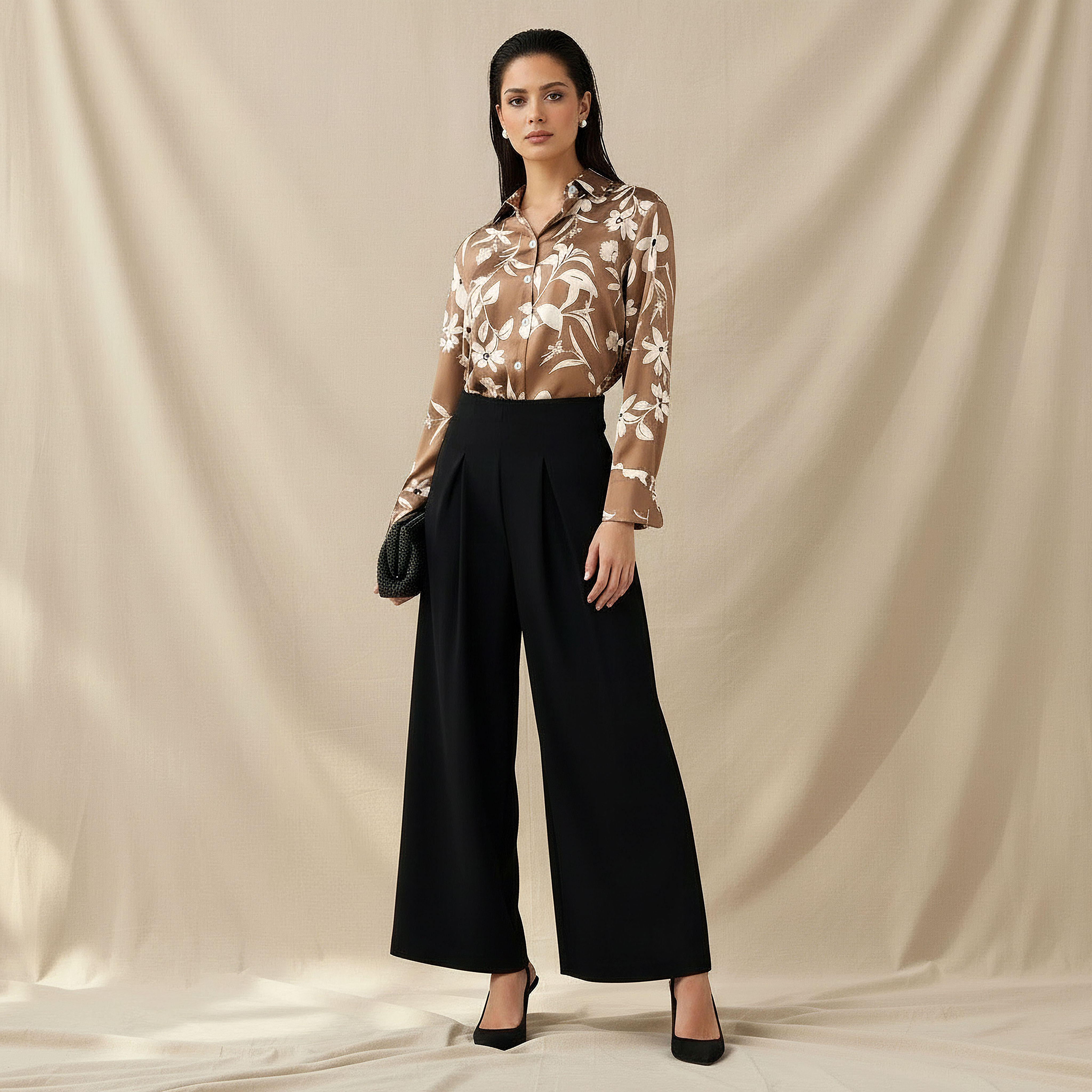 Floral Print Regular Fit Shirt with Collar-women-clothing-shirtsandblouses-shirts-image-2