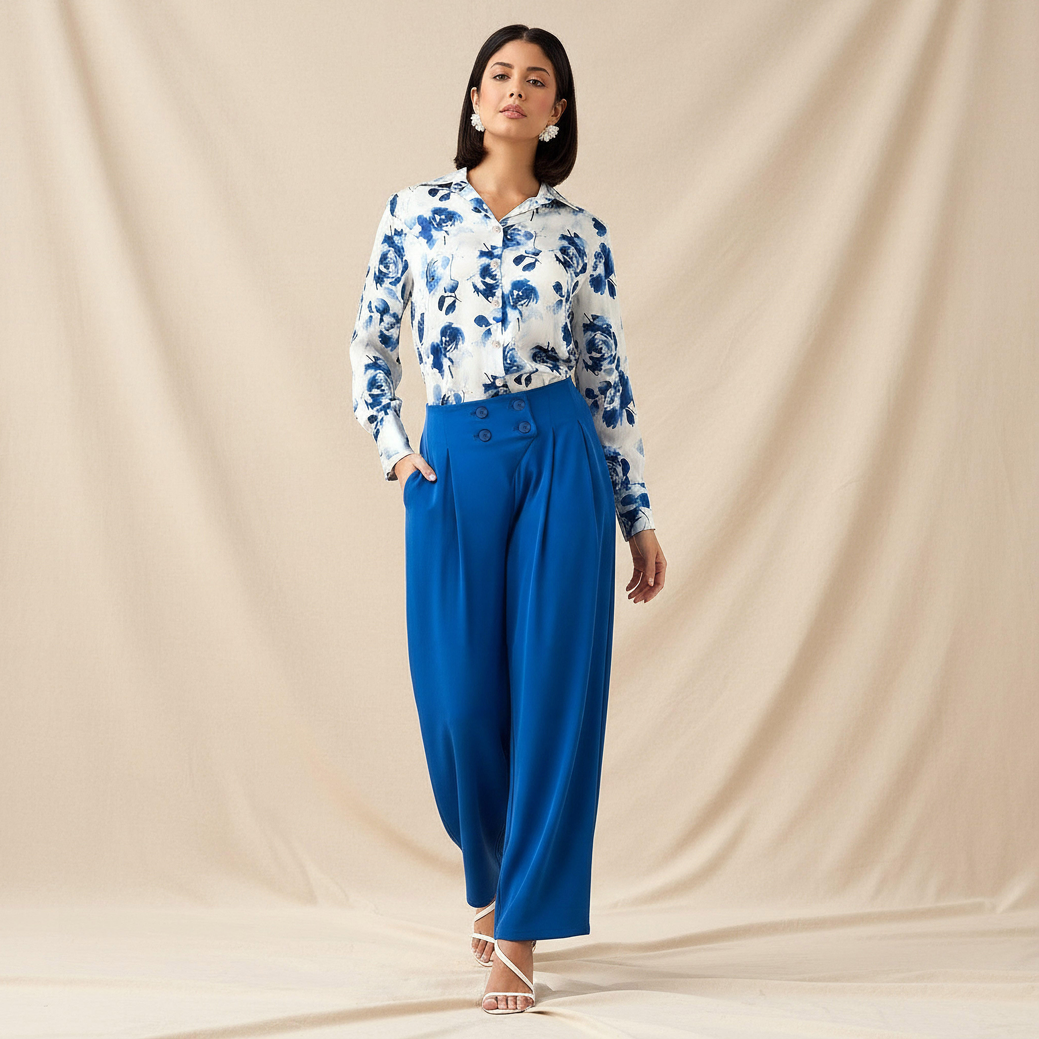 Floral Print Regular Fit Shirt with Collar-women-clothing-shirtsandblouses-shirts-image-2