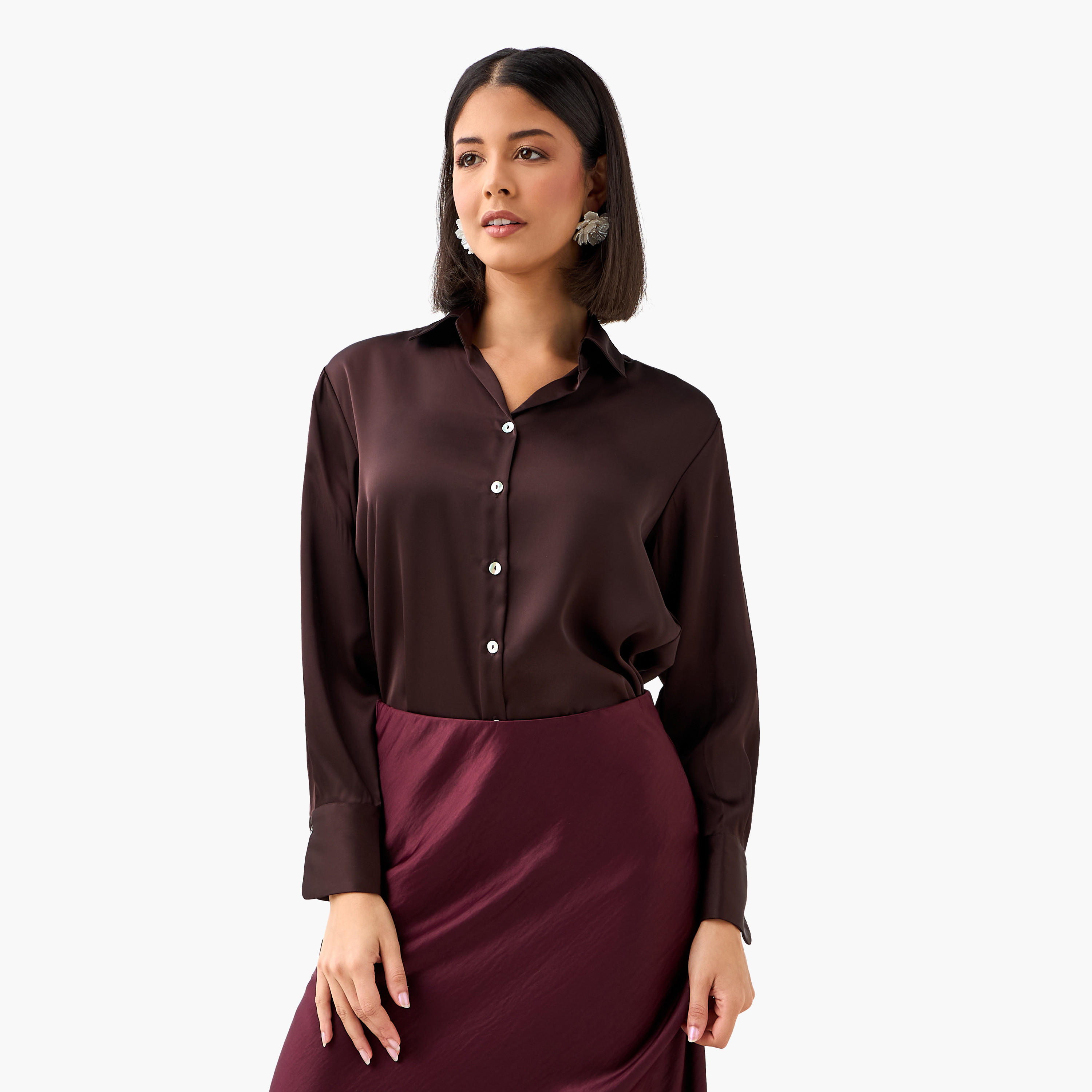 Regular Fit Shirt with Collar-women-clothing-shirtsandblouses-shirts-image-3