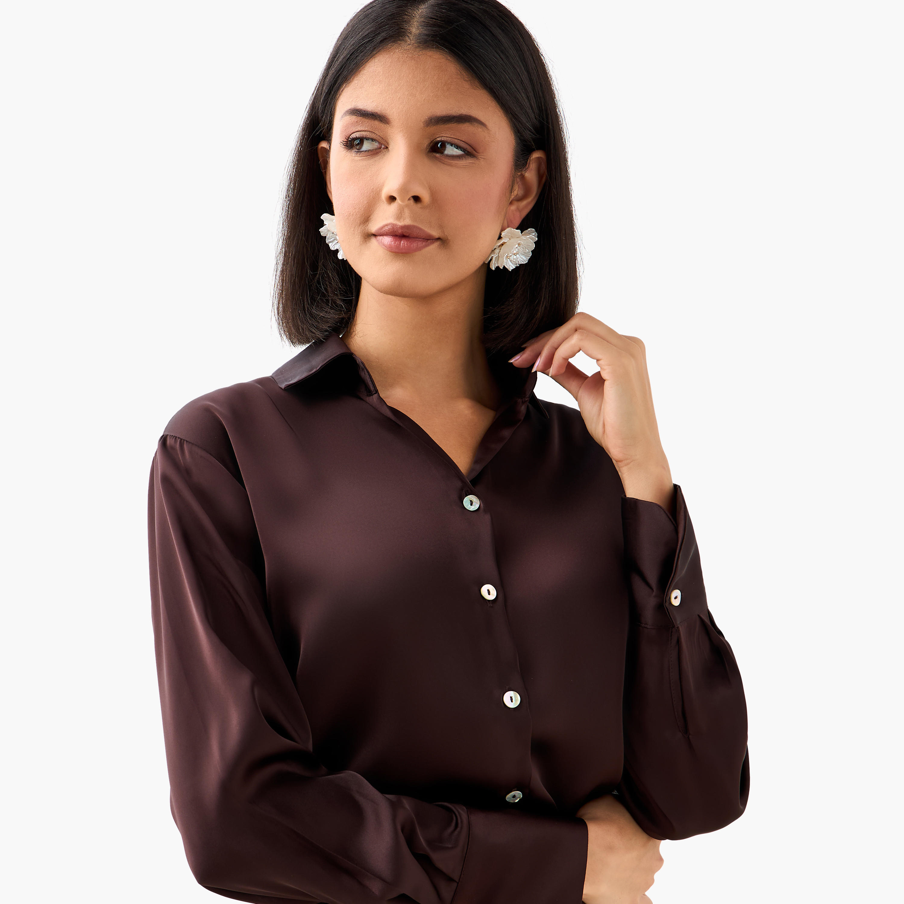 Regular Fit Shirt with Collar-women-clothing-shirtsandblouses-shirts-image-6