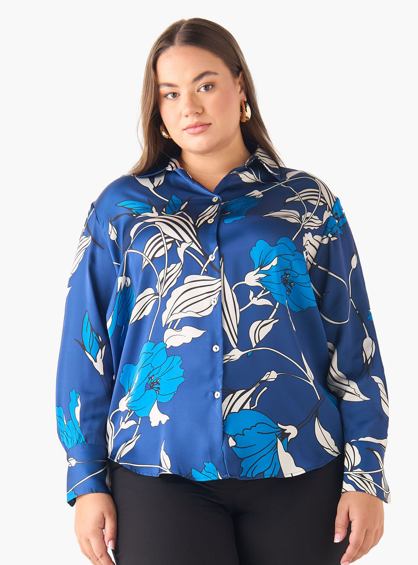 قميص بوليستر بقصة عادية وأكمام طويلة-women-clothing-shirtsandblouses-shirts-image-7