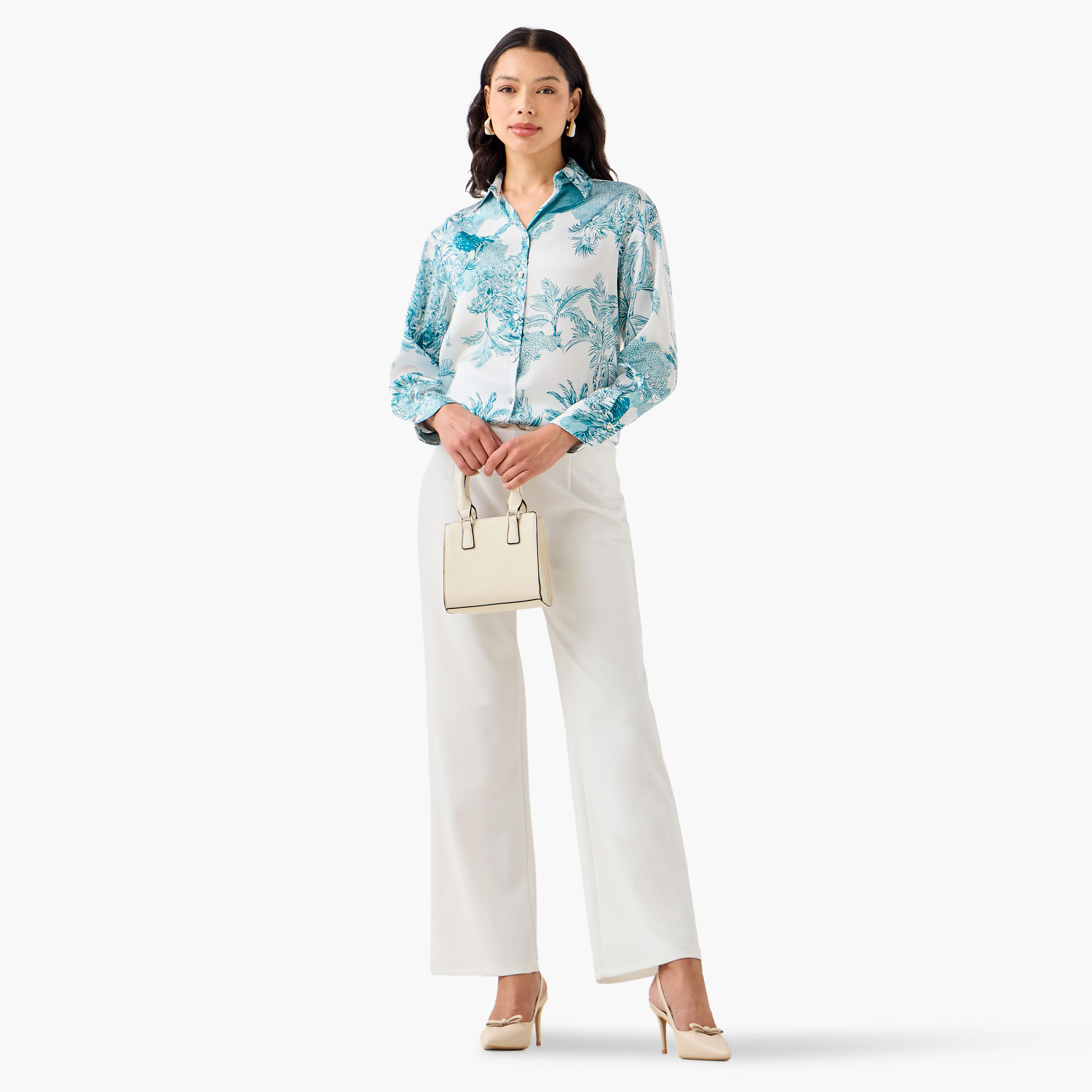 Regular Fit Polyester Shirt with Long Sleeves-women-clothing-shirtsandblouses-shirts-image-4