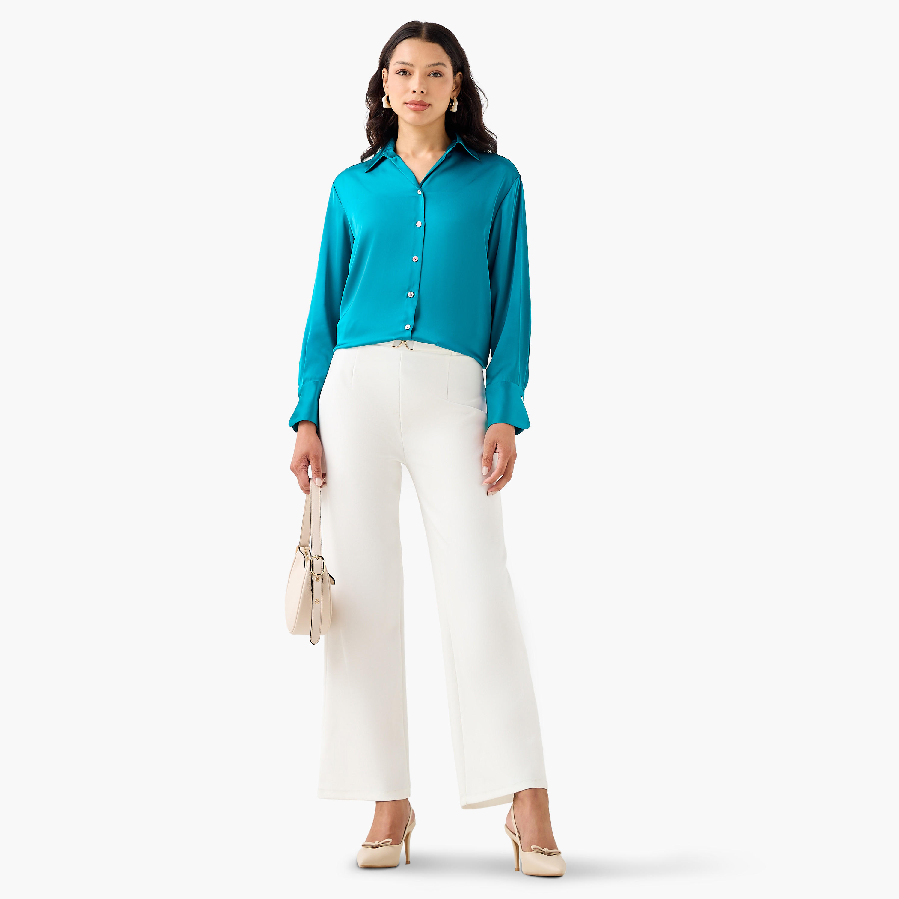 Regular Fit Polyester Shirt with Long Sleeves-women-clothing-shirtsandblouses-shirts-image-5