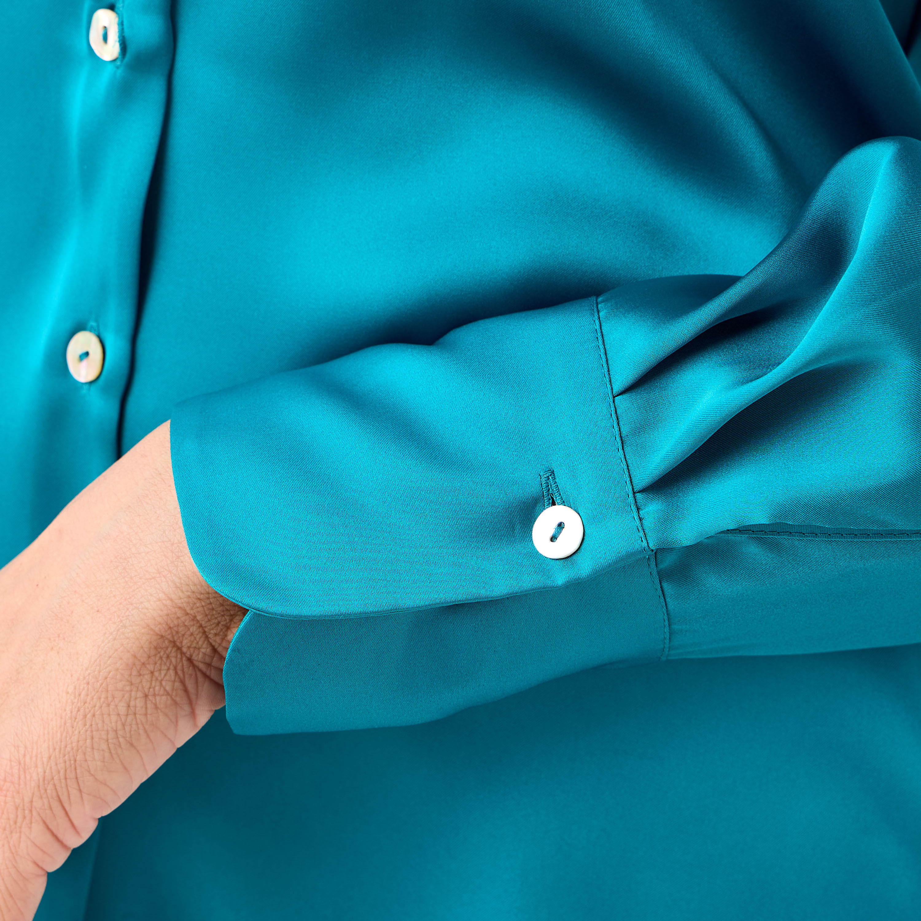 قميص بوليستر بقصة عادية وأكمام طويلة-women-clothing-shirtsandblouses-shirts-image-9