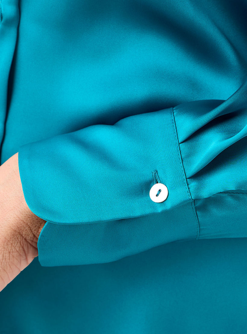 قميص بوليستر بقصة عادية وأكمام طويلة-women-clothing-shirtsandblouses-shirts-image-9