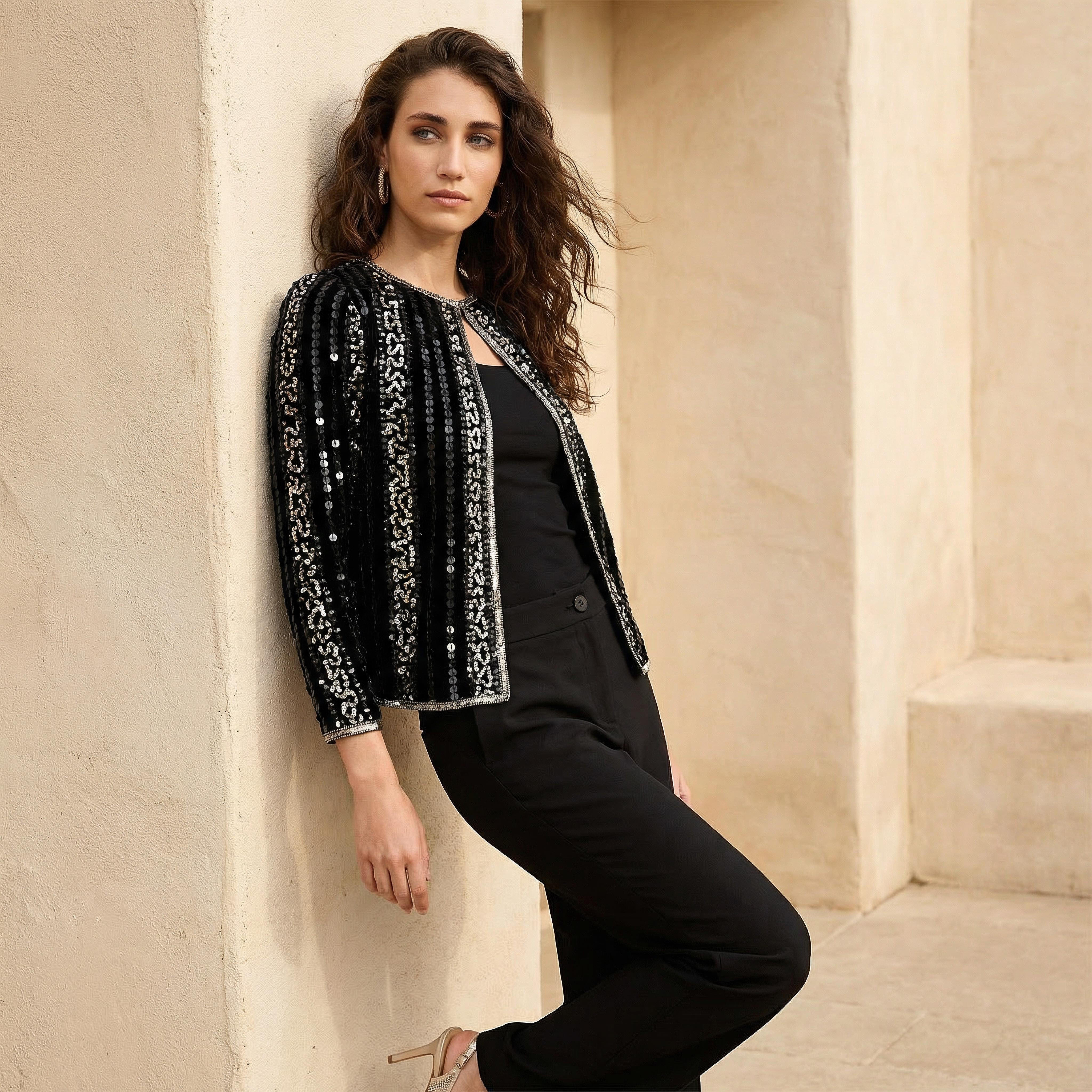 جاكيت مفتوح من الأمام بتزيينات ترتر-women-winterwear-coatsandjackets-jackets-image-5