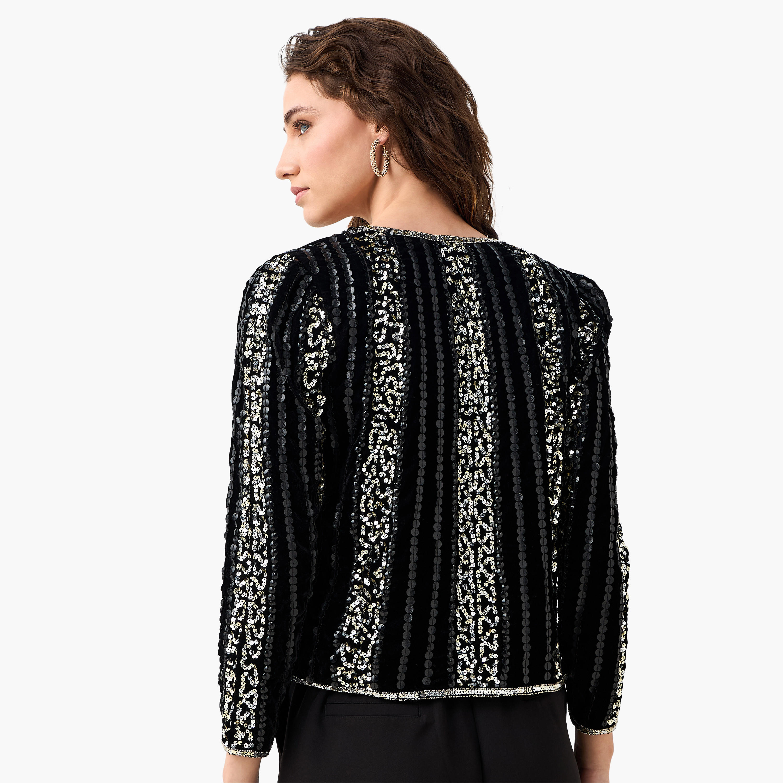 جاكيت مفتوح من الأمام بتزيينات ترتر-women-winterwear-coatsandjackets-jackets-image-2