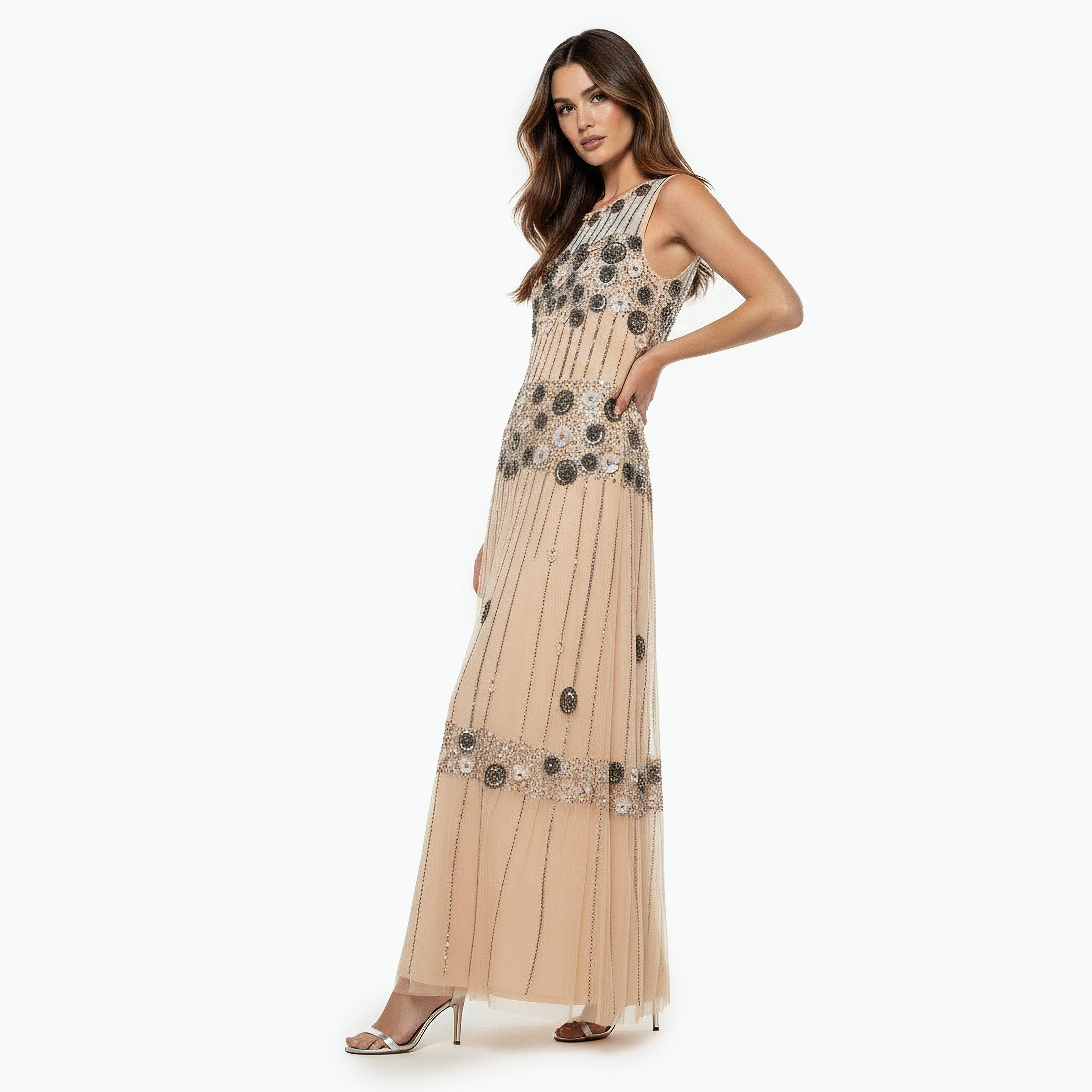 فستان سهرة ماكسي مزين بدون أكمام-women-clothing-dresses-image-3