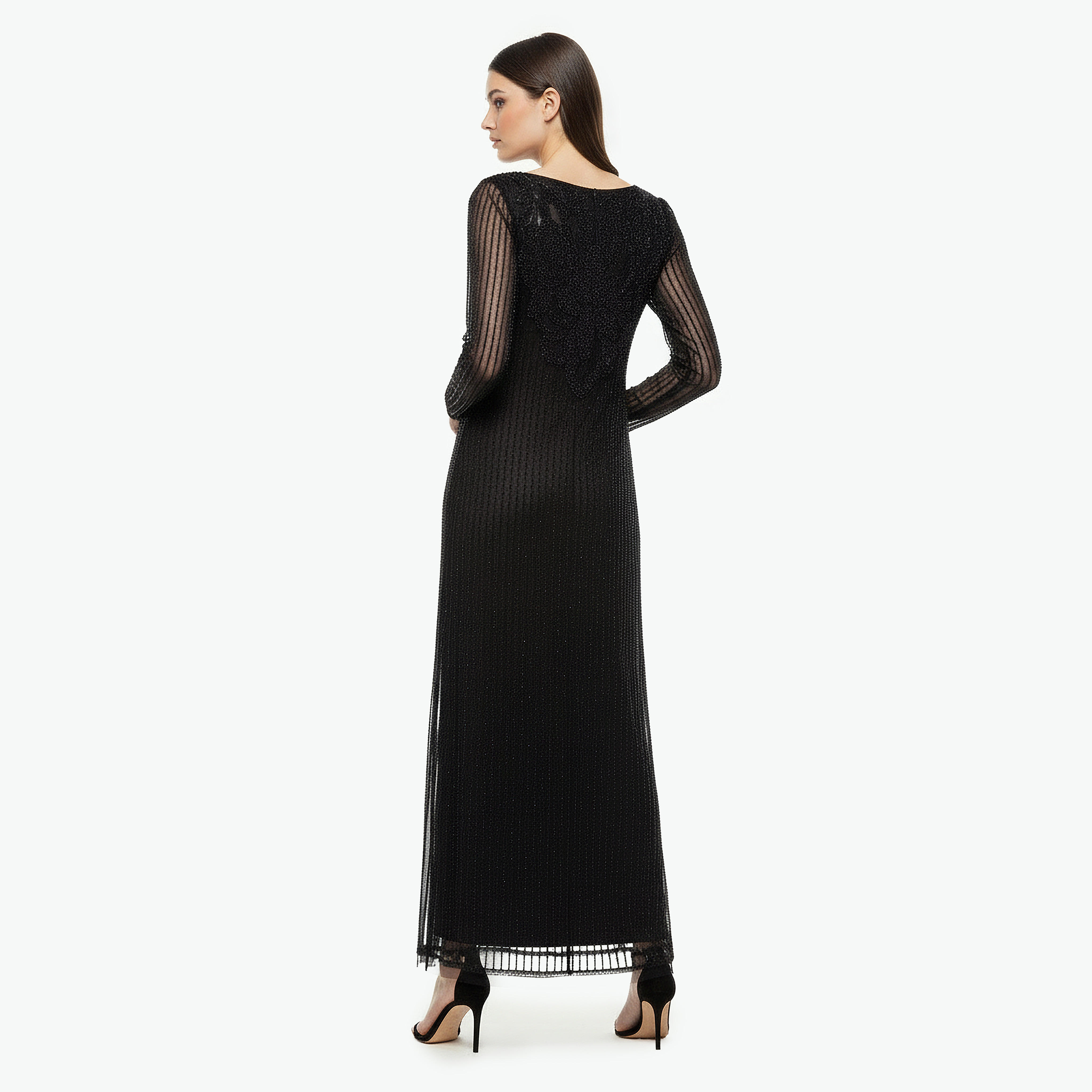 Bead Embellished Party Dress with Long Sleeves-women-clothing-dresses-image-4