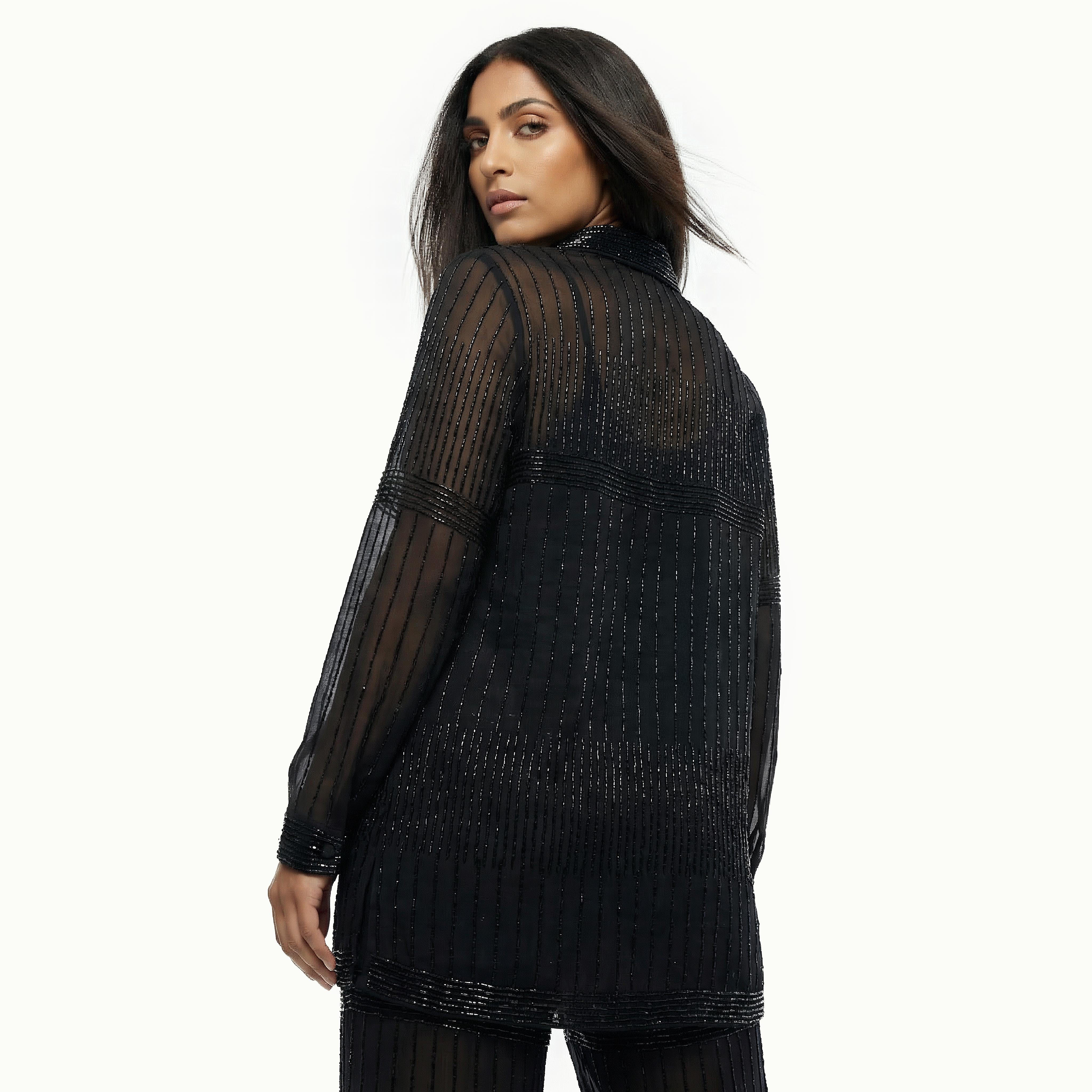 Longline Shirt with Bead Embellishment-women-clothing-shirtsandblouses-shirts-image-4