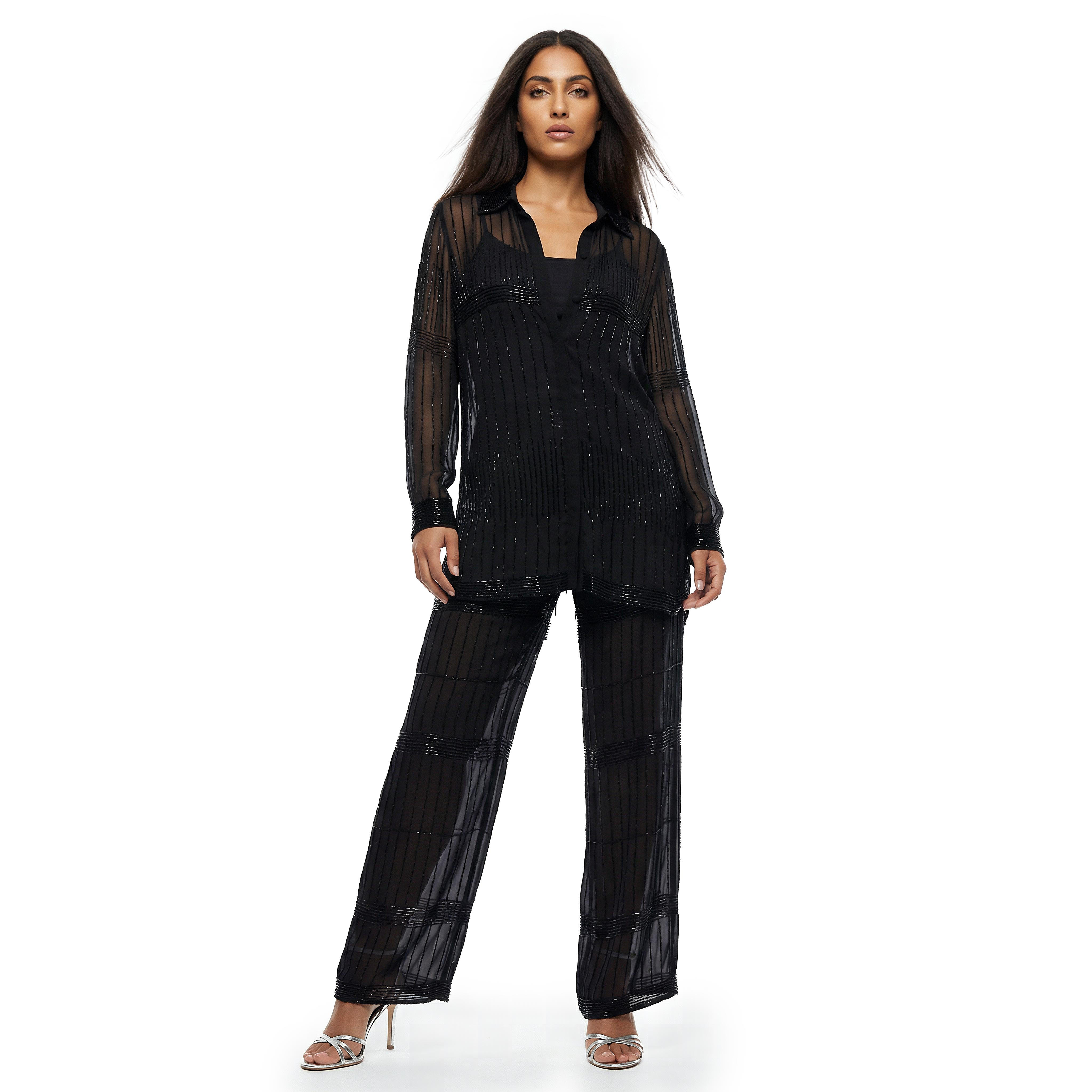 Longline Shirt with Bead Embellishment-women-clothing-shirtsandblouses-shirts-image-5