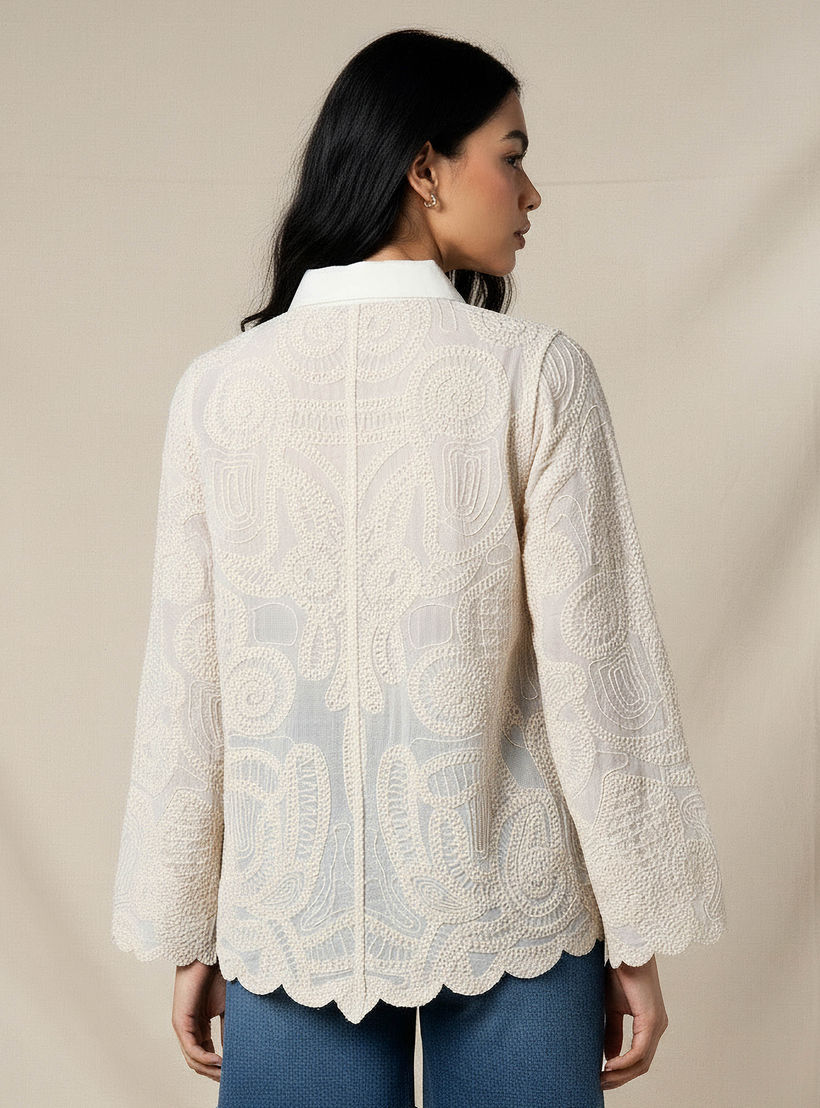 Crochet Shirt with Scalloped Hem-women-clothing-shirtsandblouses-shirts-image-5