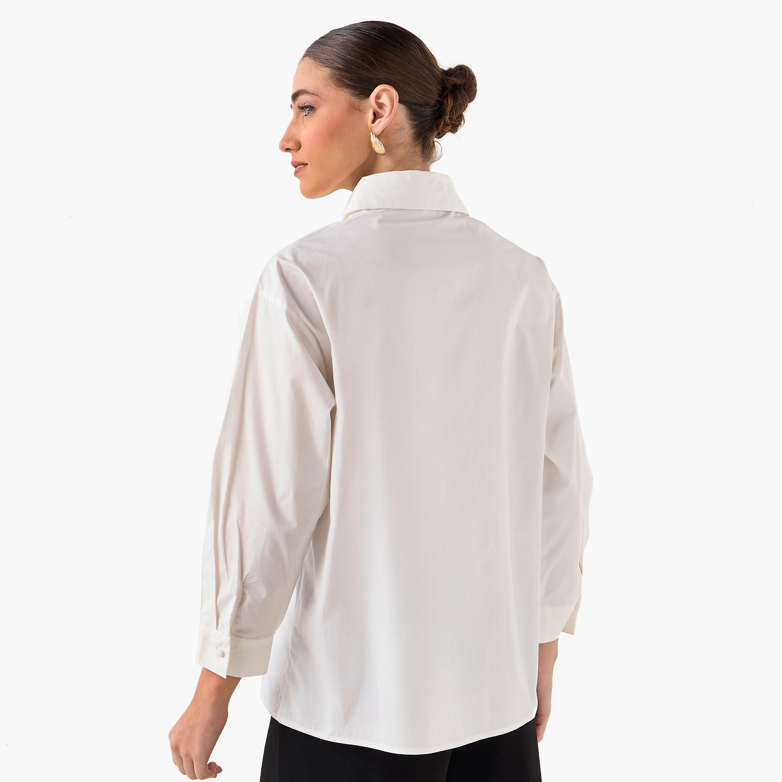 Relaxed Fit Cotton Shirt with Embellishments-women-clothing-shirtsandblouses-shirts-image-6
