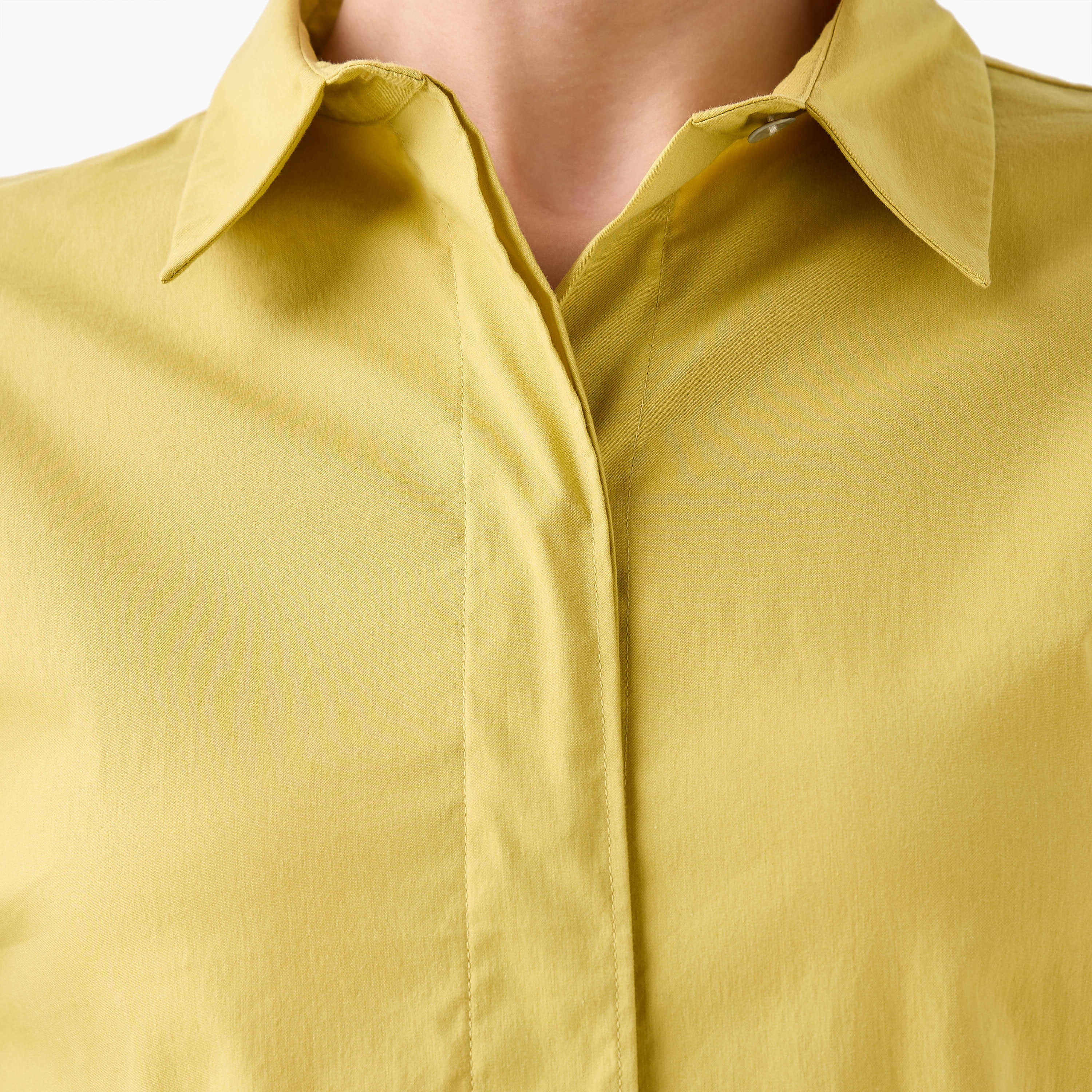 Relaxed Fit Shirt with Concealed Placket-women-clothing-shirtsandblouses-shirts-image-2