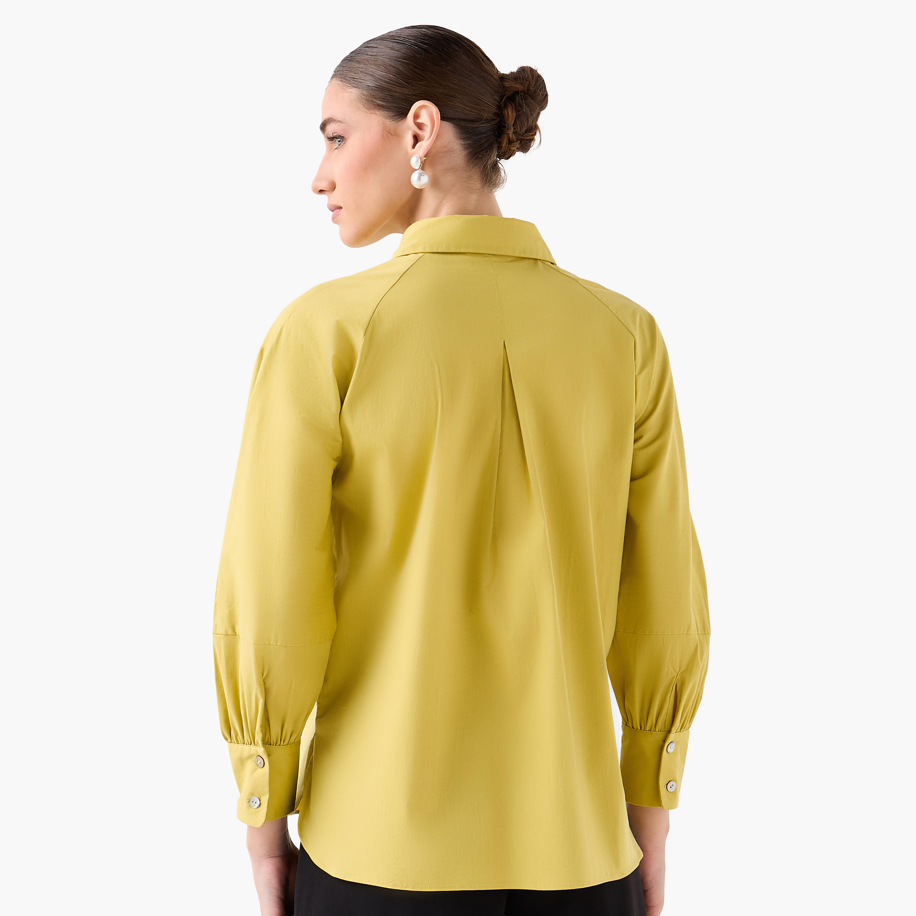Relaxed Fit Shirt with Concealed Placket-women-clothing-shirtsandblouses-shirts-image-6