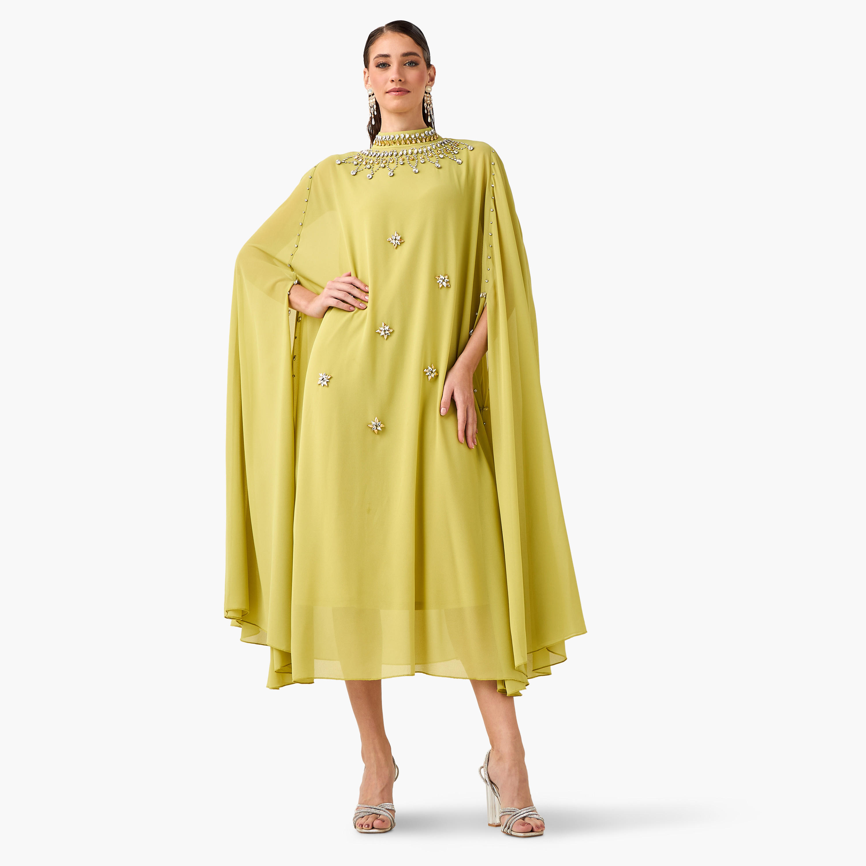 Midi Kaftan Dress with Embellished Detail-women-clothing-dresses-image-2